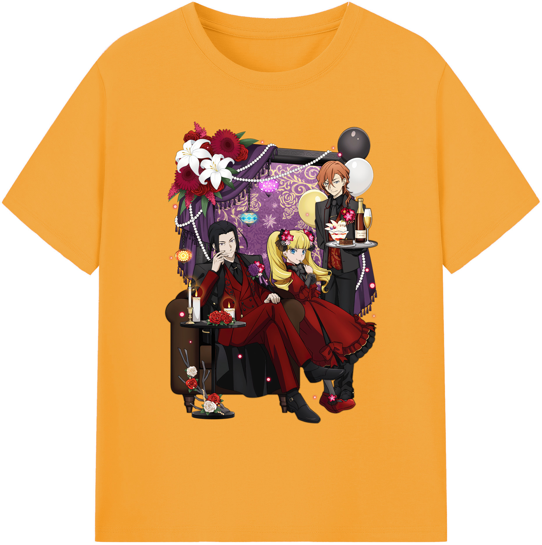 （画像用） 文豪ストレイドッグス Bungo Stray Dogs 綿100％ メンズ半袖Tシャツ｜肌触りやわらか＆通気性