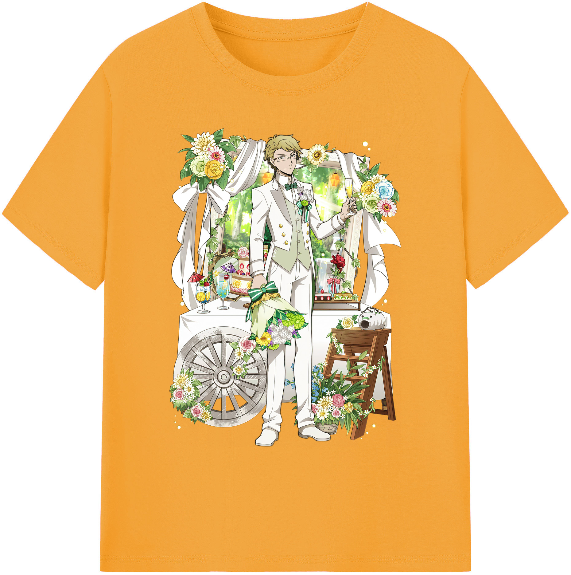 （画像用） 文豪ストレイドッグス Bungo Stray Dogs 綿100％ メンズ半袖Tシャツ｜肌触りやわらか＆通気性