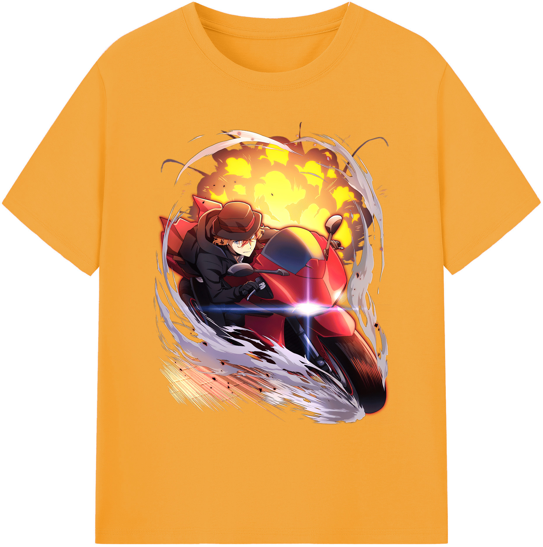 （画像用） 文豪ストレイドッグス Bungo Stray Dogs 綿100％ メンズ半袖Tシャツ｜肌触りやわらか＆通気性