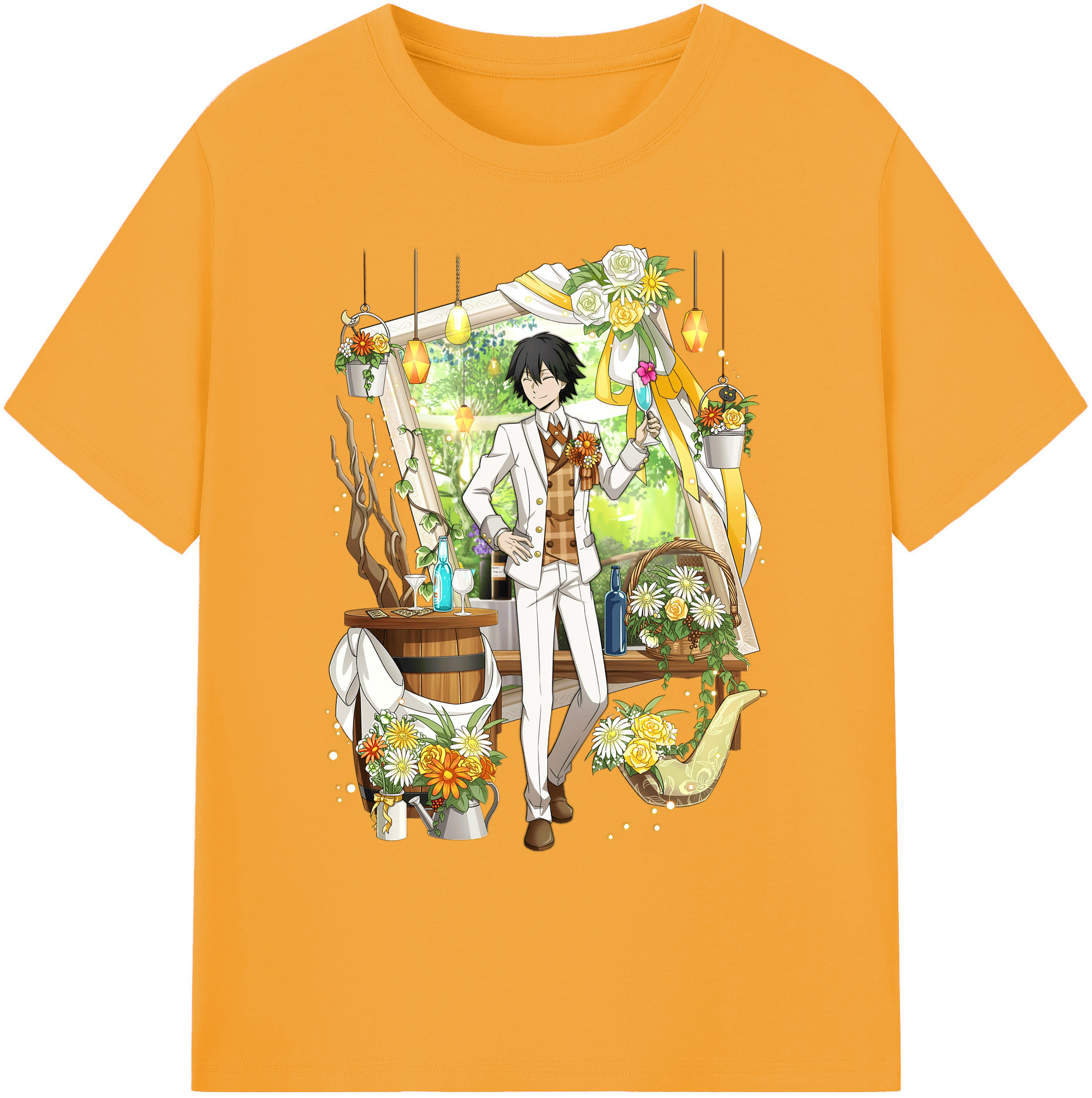 （画像用） 文豪ストレイドッグス Bungo Stray Dogs 綿100％ メンズ半袖Tシャツ｜肌触りやわらか＆通気性