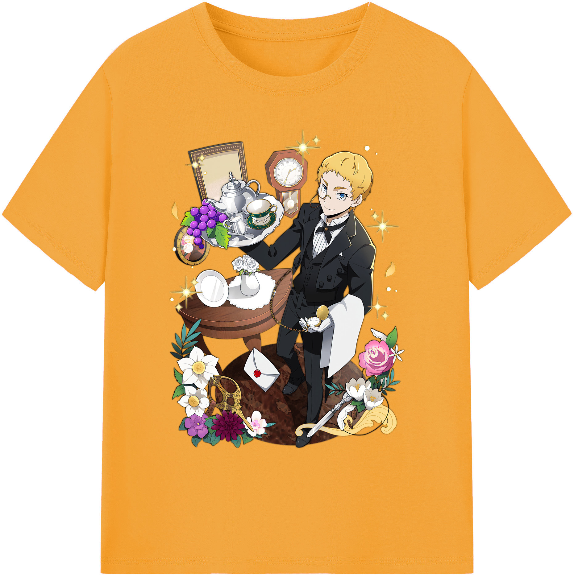 （画像用） 文豪ストレイドッグス Bungo Stray Dogs 綿100％ メンズ半袖Tシャツ｜肌触りやわらか＆通気性