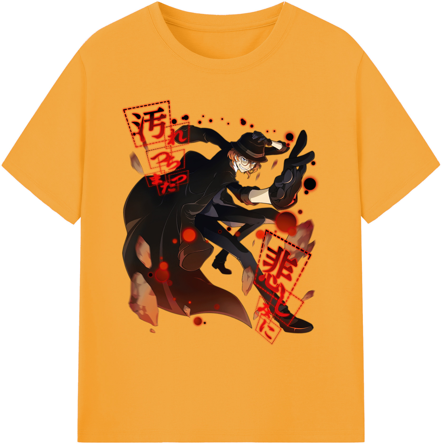 （画像用） 文豪ストレイドッグス Bungo Stray Dogs 綿100％ メンズ半袖Tシャツ｜肌触りやわらか＆通気性