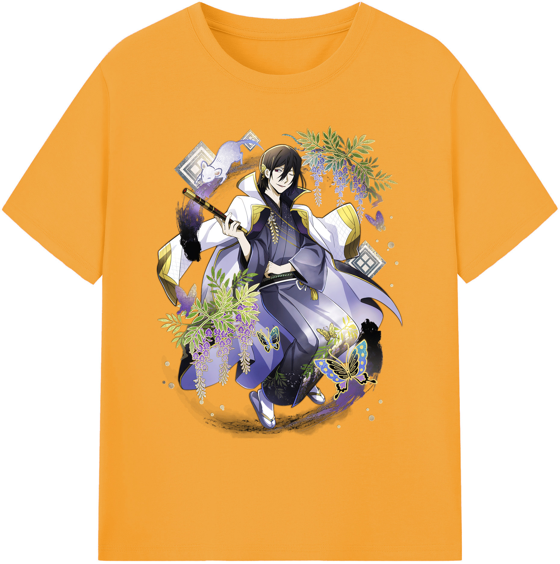 （画像用） 文豪ストレイドッグス Bungo Stray Dogs 綿100％ メンズ半袖Tシャツ｜肌触りやわらか＆通気性