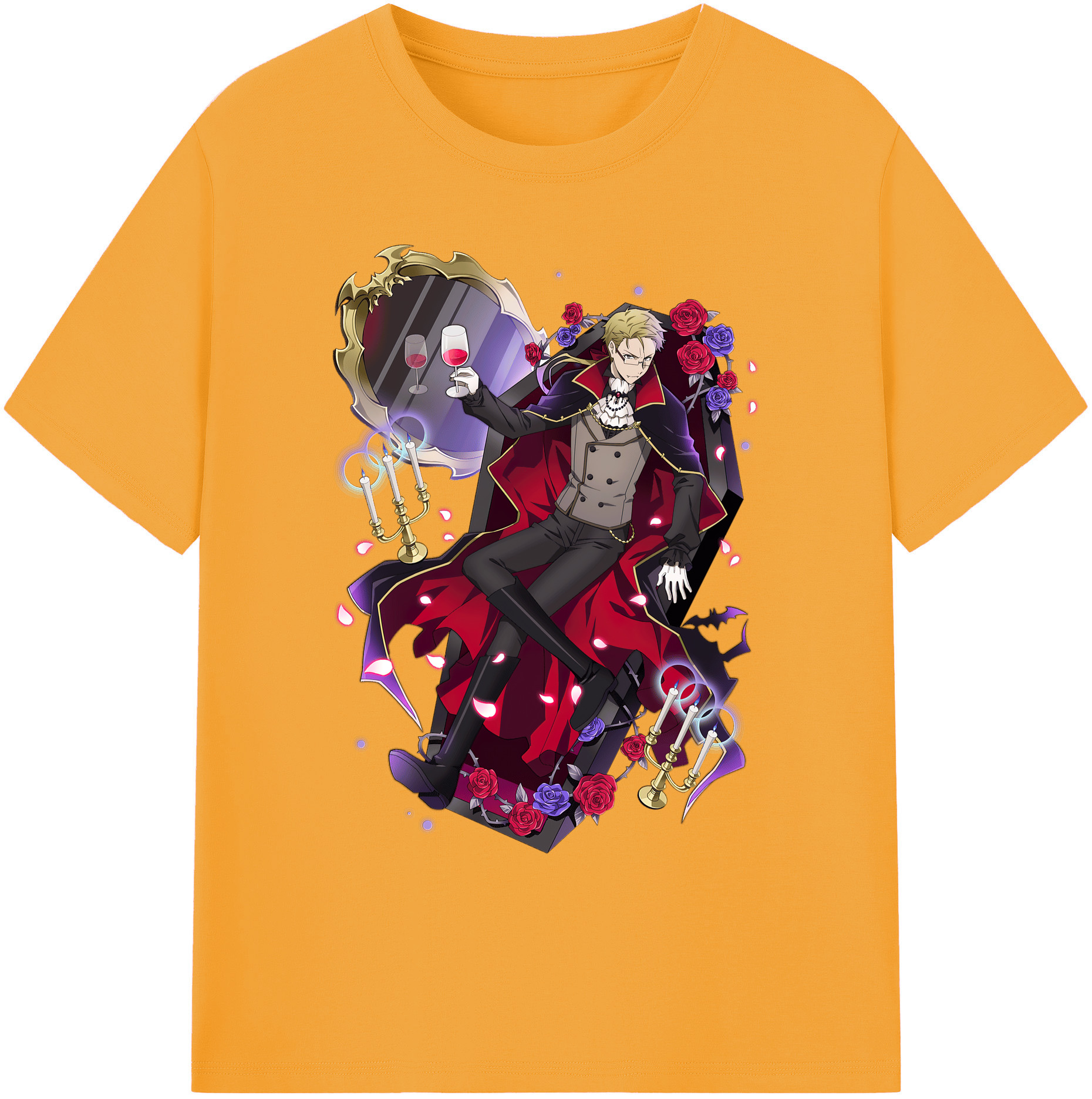 （画像用） 文豪ストレイドッグス Bungo Stray Dogs 綿100％ メンズ半袖Tシャツ｜肌触りやわらか＆通気性