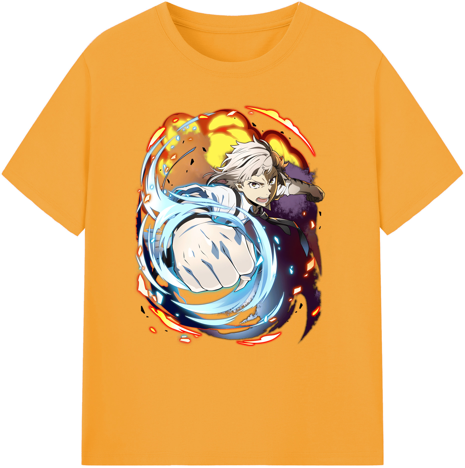 （画像用） 文豪ストレイドッグス Bungo Stray Dogs 綿100％ メンズ半袖Tシャツ｜肌触りやわらか＆通気性