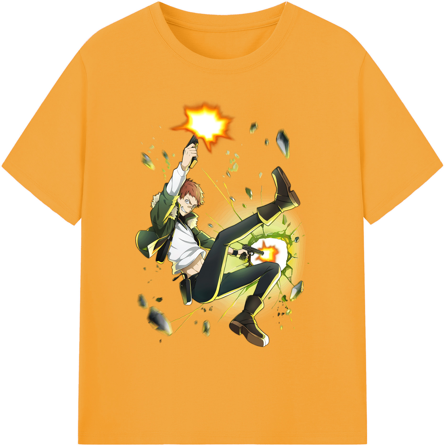 （画像用） 文豪ストレイドッグス Bungo Stray Dogs 綿100％ メンズ半袖Tシャツ｜肌触りやわらか＆通気性