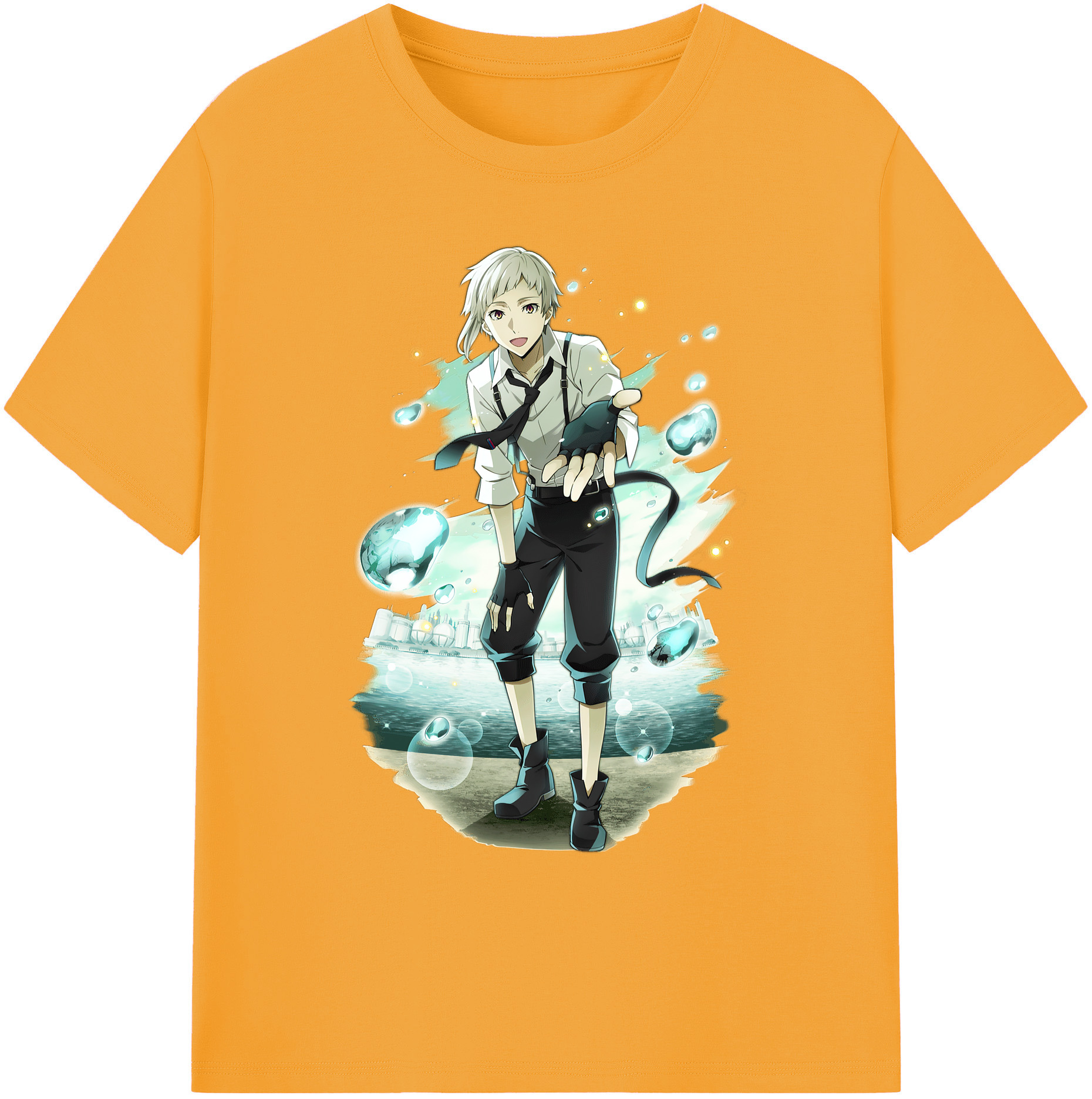 （画像用） 文豪ストレイドッグス Bungo Stray Dogs 綿100％ メンズ半袖Tシャツ｜肌触りやわらか＆通気性