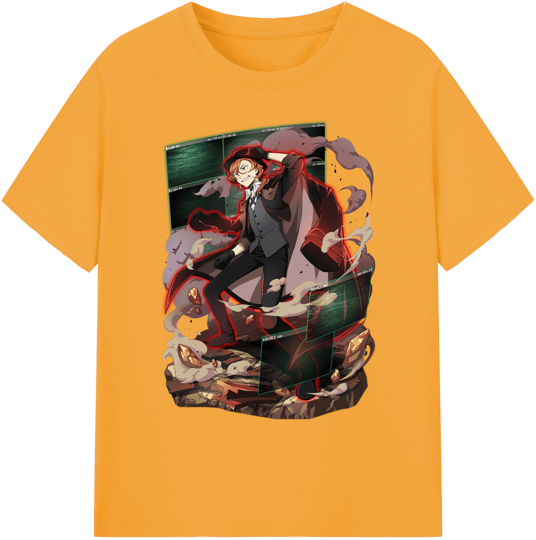 （画像用） 文豪ストレイドッグス Bungo Stray Dogs 綿100％ メンズ半袖Tシャツ｜肌触りやわらか＆通気性
