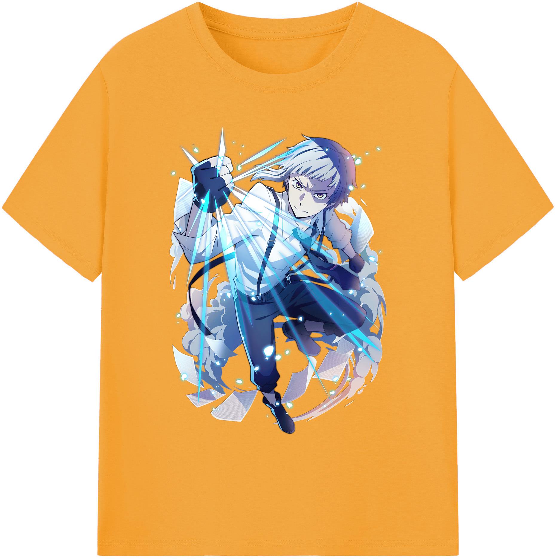 （画像用） 文豪ストレイドッグス Bungo Stray Dogs 綿100％ メンズ半袖Tシャツ｜肌触りやわらか＆通気性