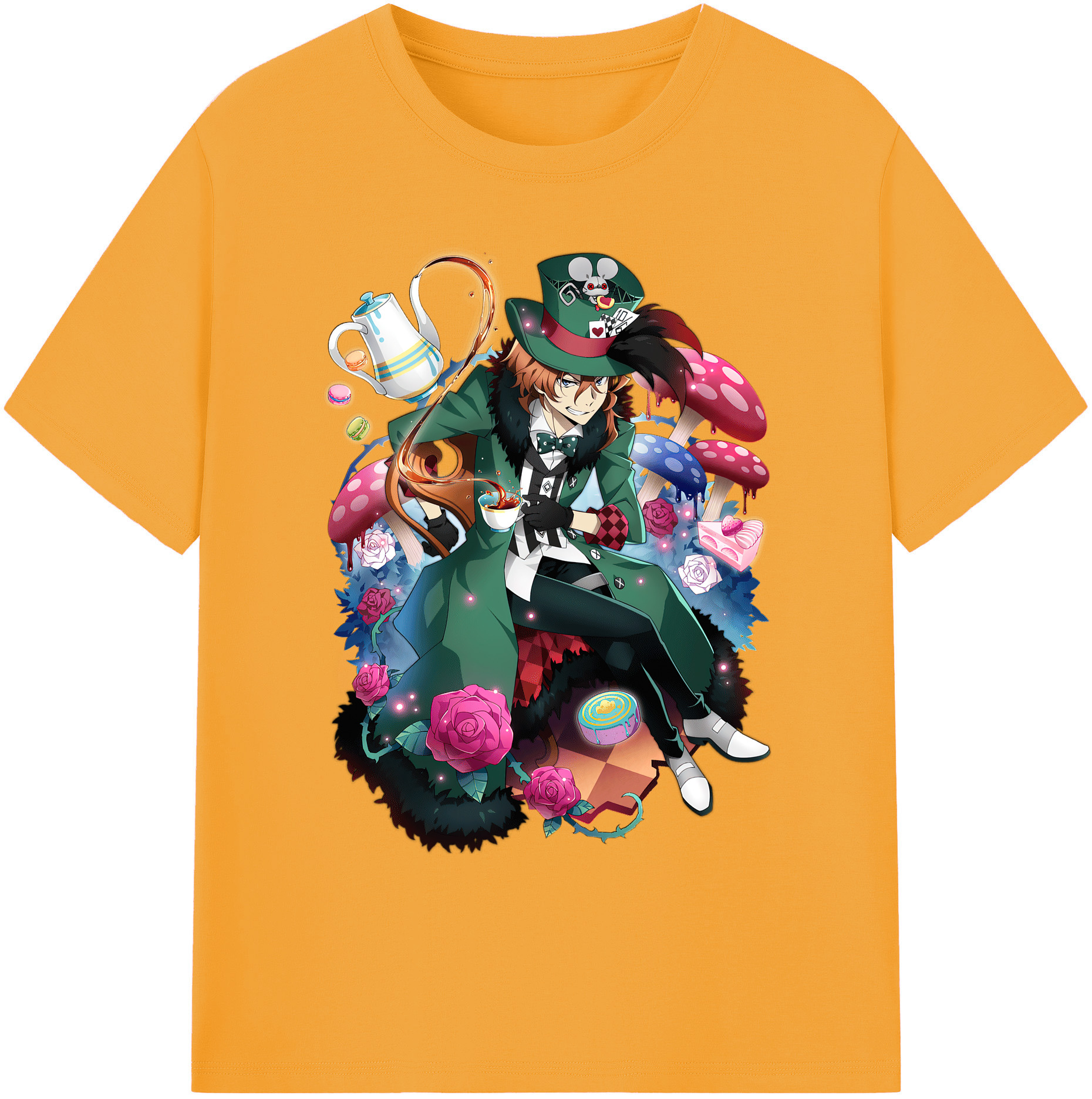 （画像用） 文豪ストレイドッグス Bungo Stray Dogs 綿100％ メンズ半袖Tシャツ｜肌触りやわらか＆通気性