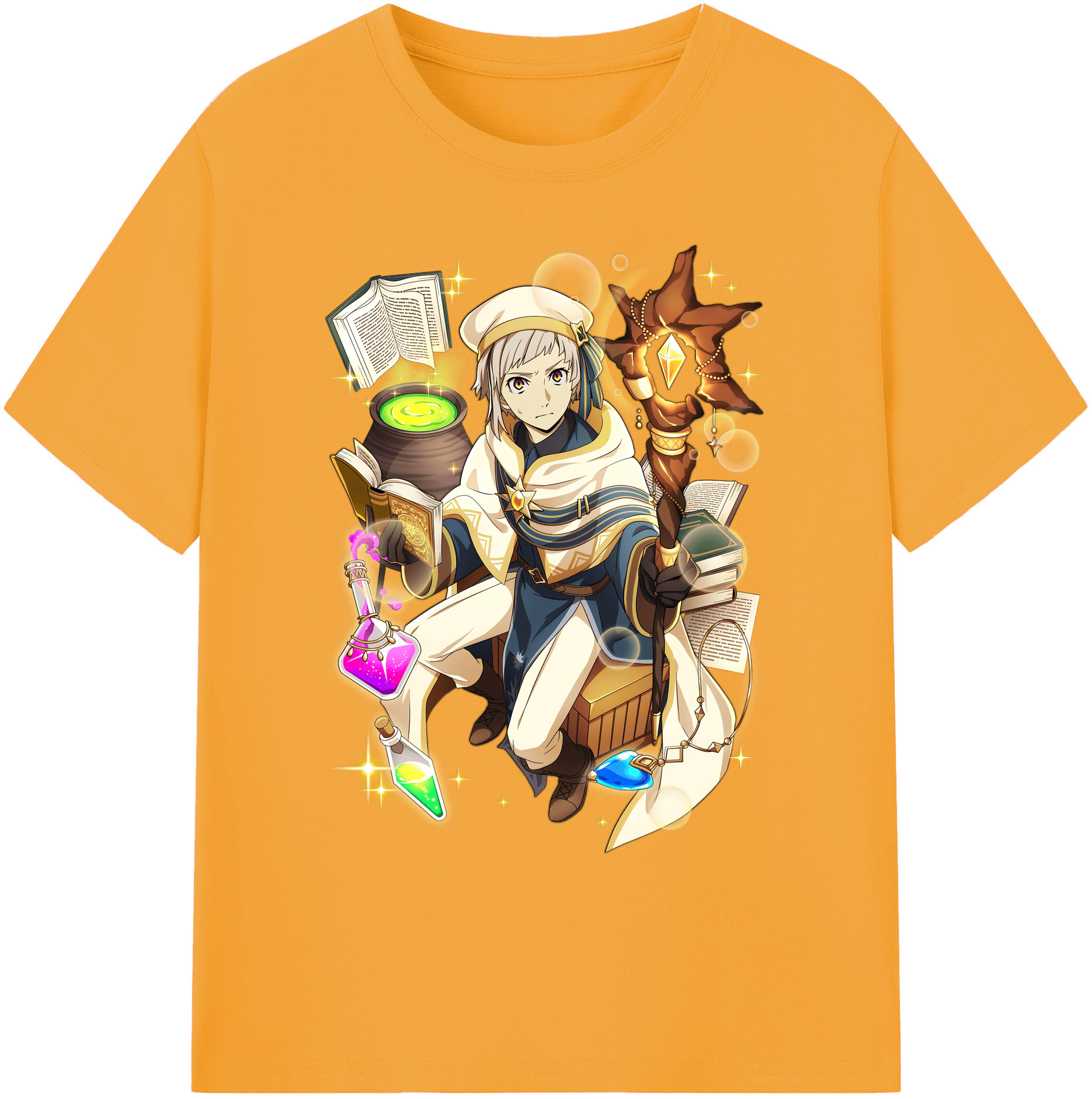 （画像用） 文豪ストレイドッグス Bungo Stray Dogs 綿100％ メンズ半袖Tシャツ｜肌触りやわらか＆通気性