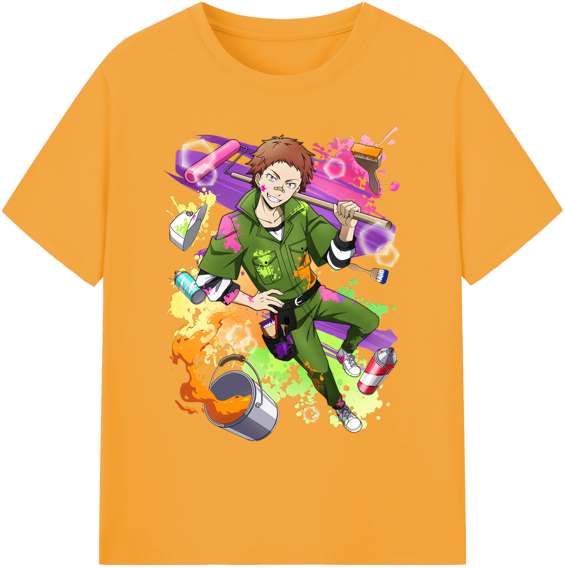 （画像用） 文豪ストレイドッグス Bungo Stray Dogs 綿100％ メンズ半袖Tシャツ｜肌触りやわらか＆通気性