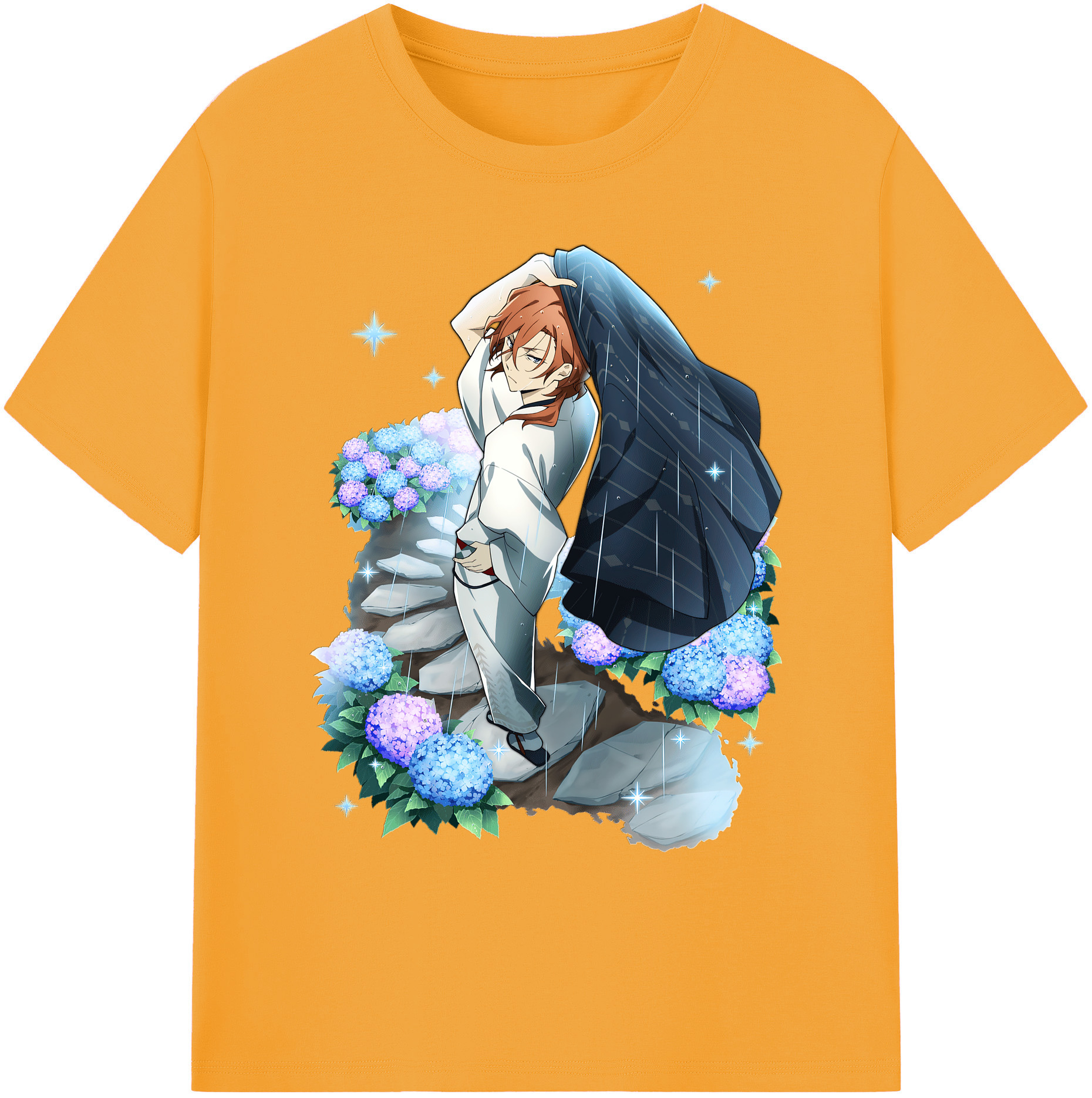 （画像用） 文豪ストレイドッグス Bungo Stray Dogs 綿100％ メンズ半袖Tシャツ｜肌触りやわらか＆通気性
