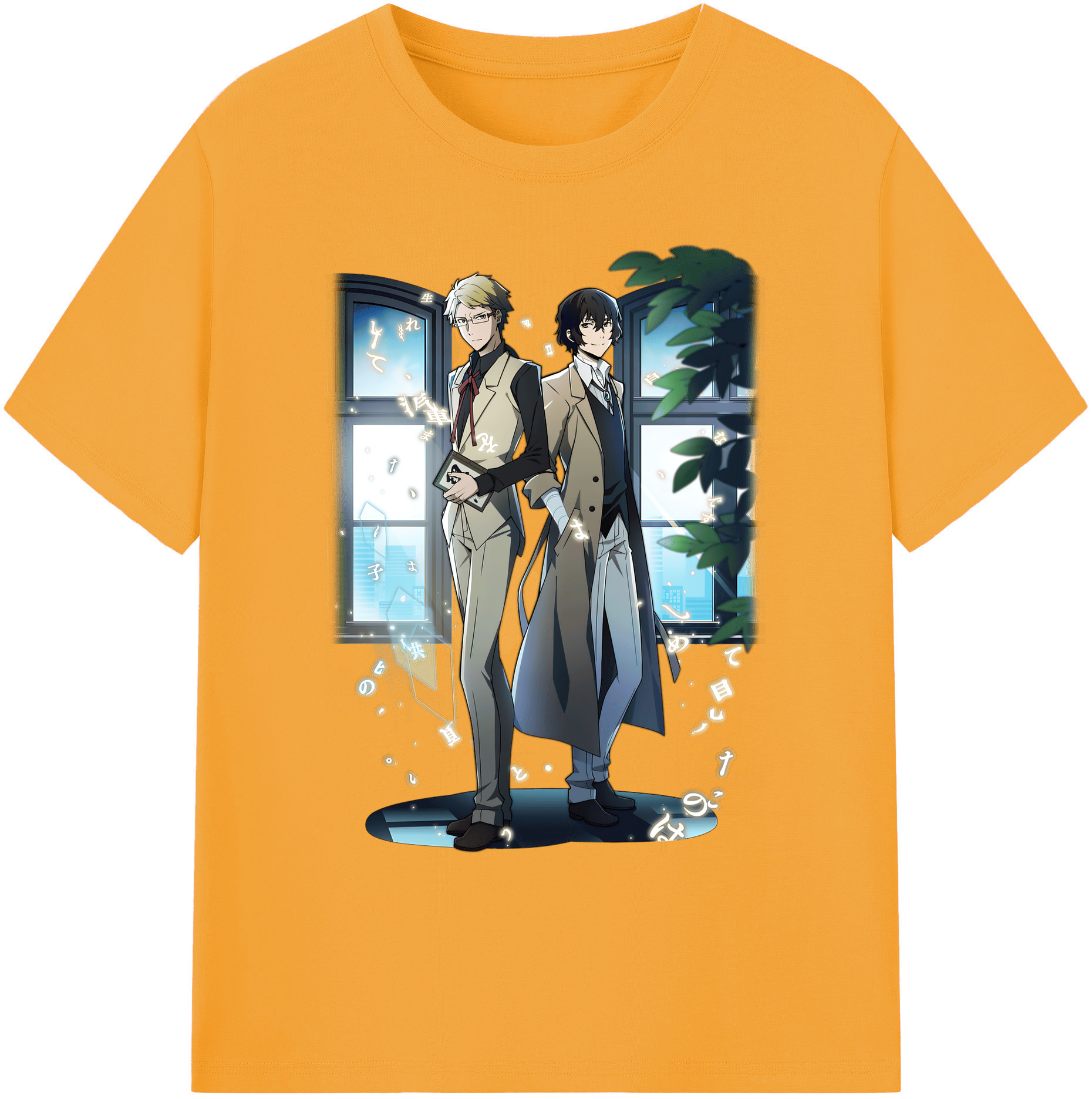 （画像用） 文豪ストレイドッグス Bungo Stray Dogs 綿100％ メンズ半袖Tシャツ｜肌触りやわらか＆通気性