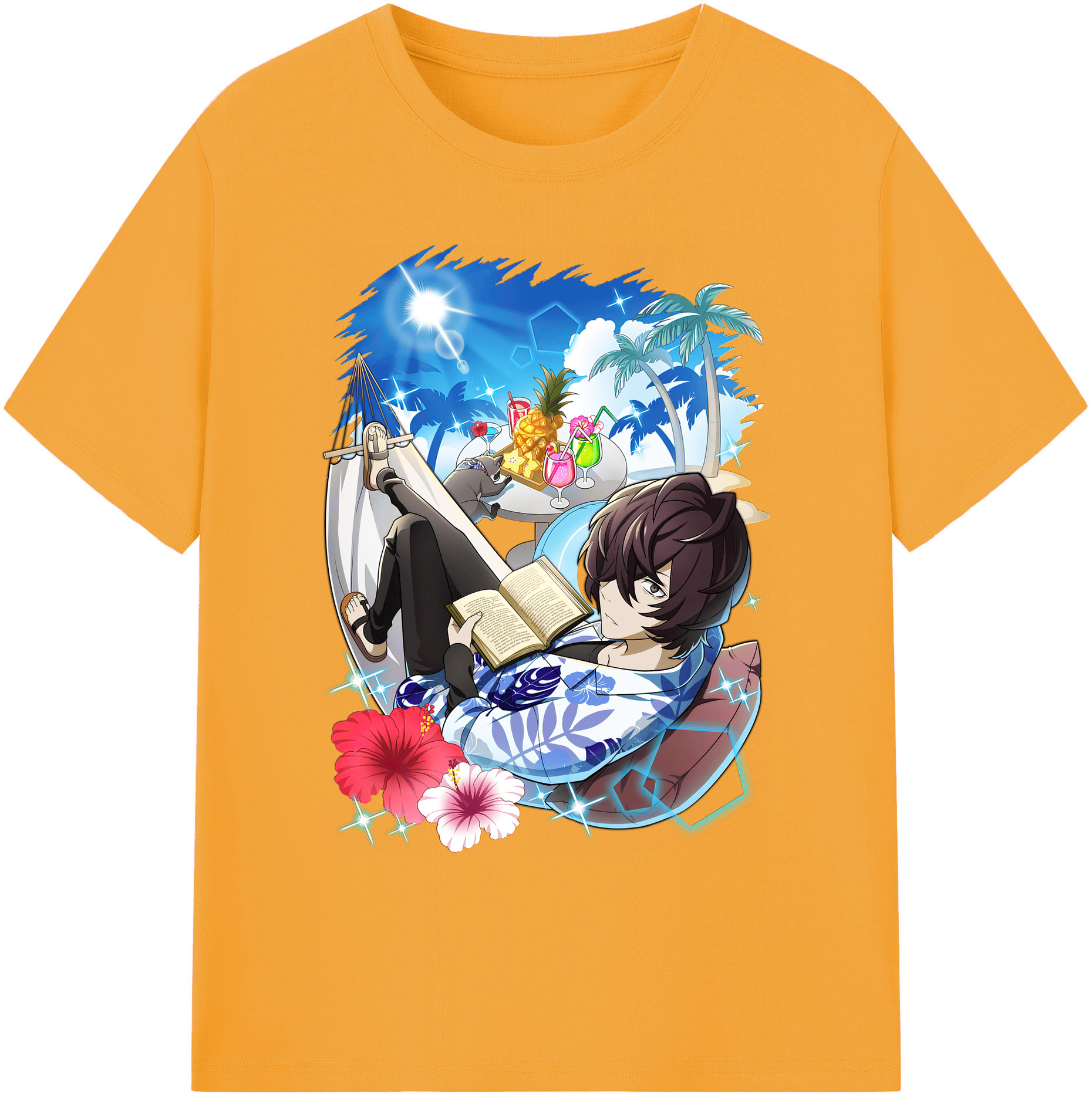 （画像用） 文豪ストレイドッグス Bungo Stray Dogs 綿100％ メンズ半袖Tシャツ｜肌触りやわらか＆通気性