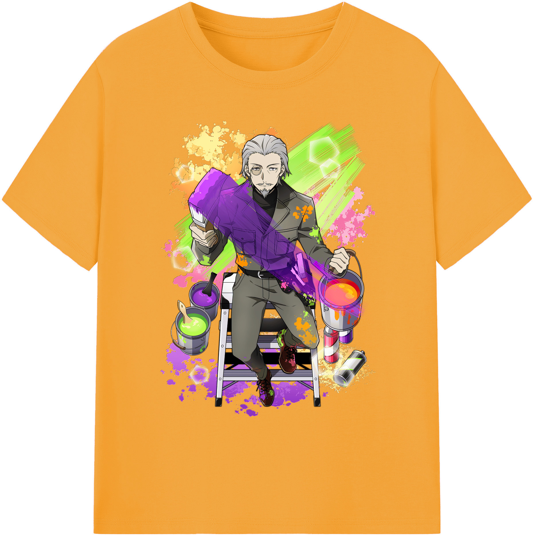 （画像用） 文豪ストレイドッグス Bungo Stray Dogs 綿100％ メンズ半袖Tシャツ｜肌触りやわらか＆通気性