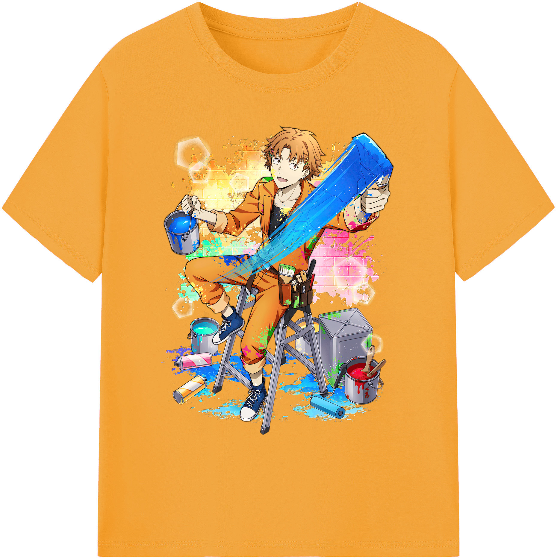 （画像用） 文豪ストレイドッグス Bungo Stray Dogs 綿100％ メンズ半袖Tシャツ｜肌触りやわらか＆通気性