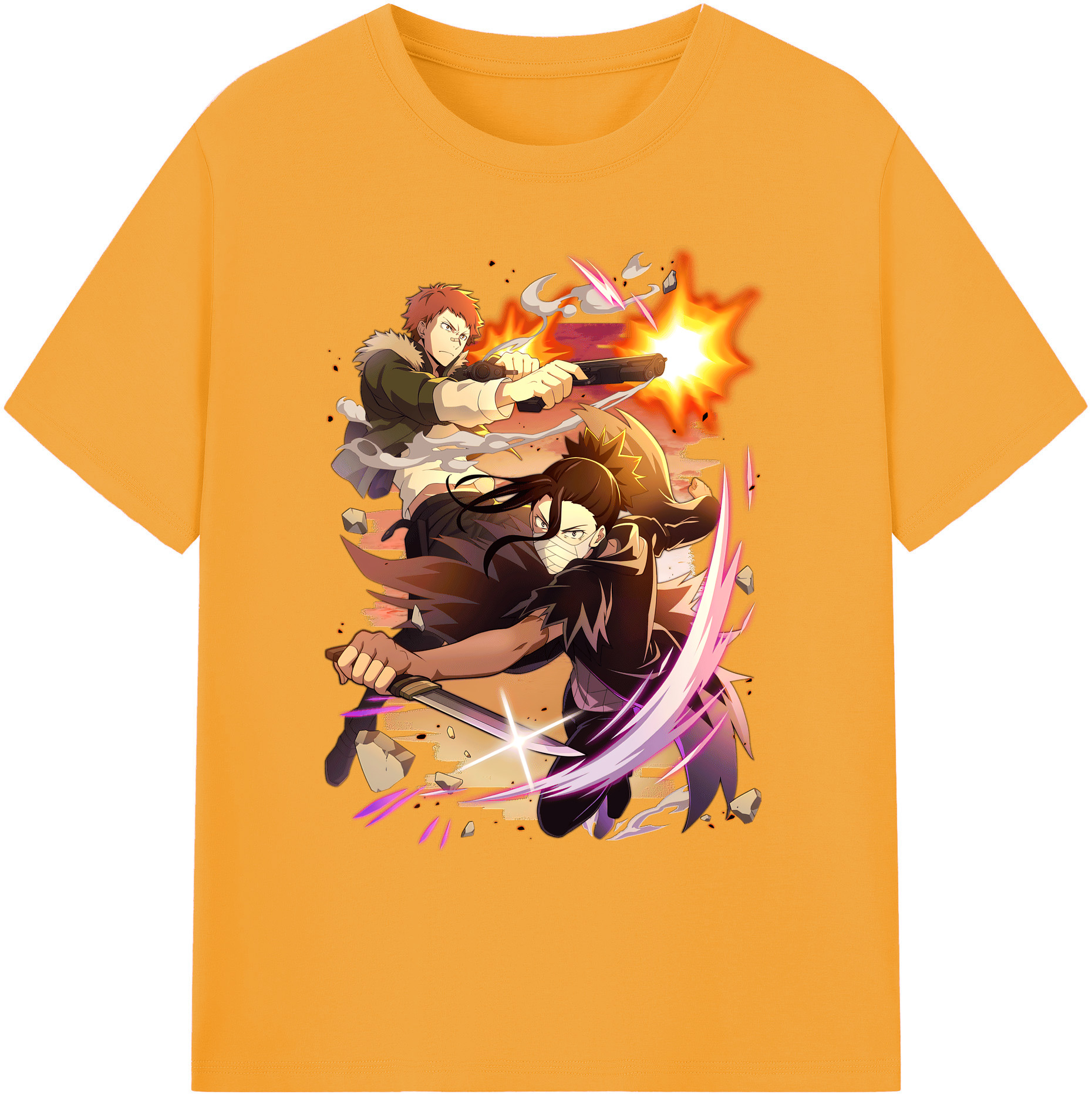 （画像用） 文豪ストレイドッグス Bungo Stray Dogs 綿100％ メンズ半袖Tシャツ｜肌触りやわらか＆通気性