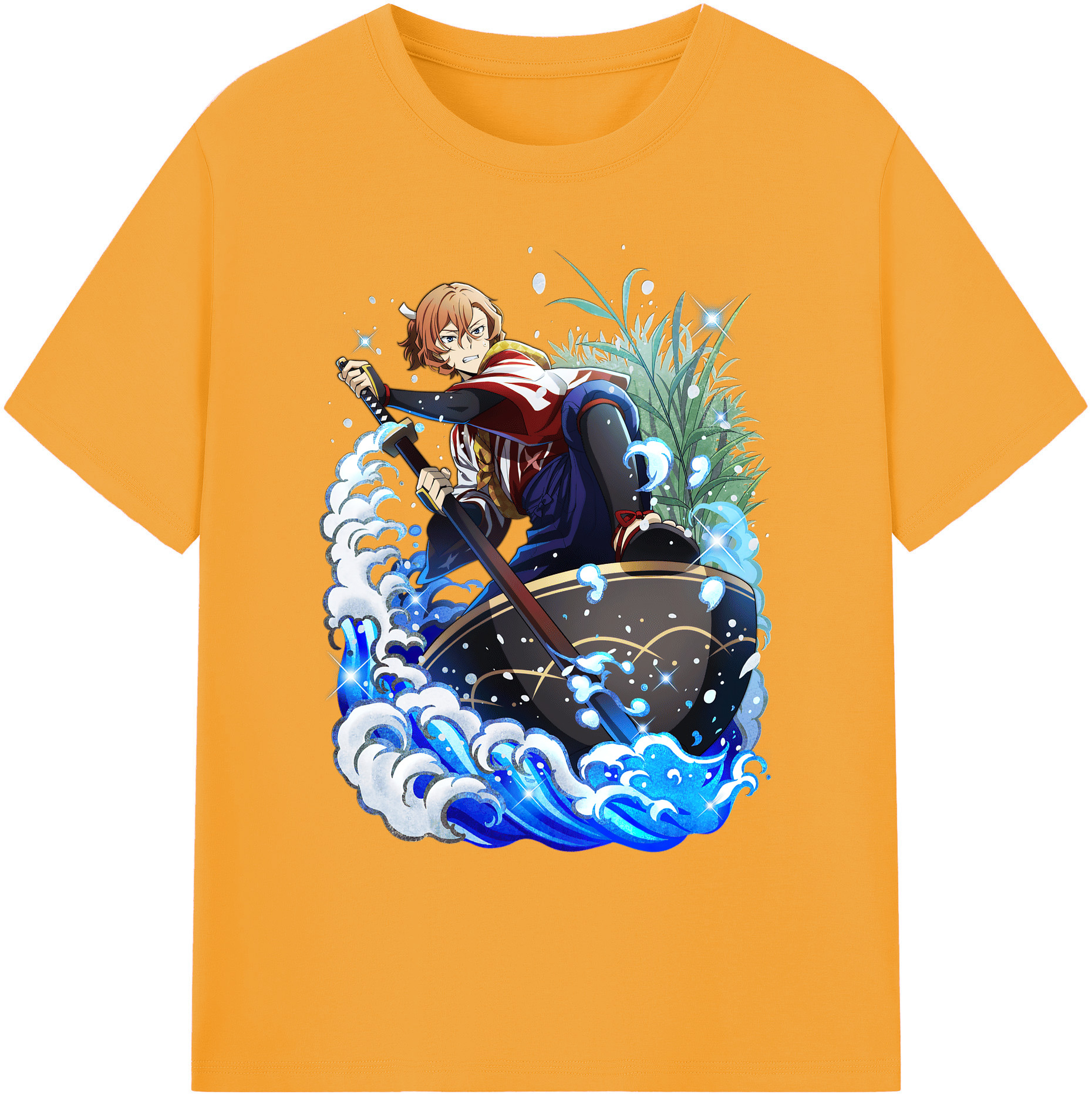 （画像用） 文豪ストレイドッグス Bungo Stray Dogs 綿100％ メンズ半袖Tシャツ｜肌触りやわらか＆通気性