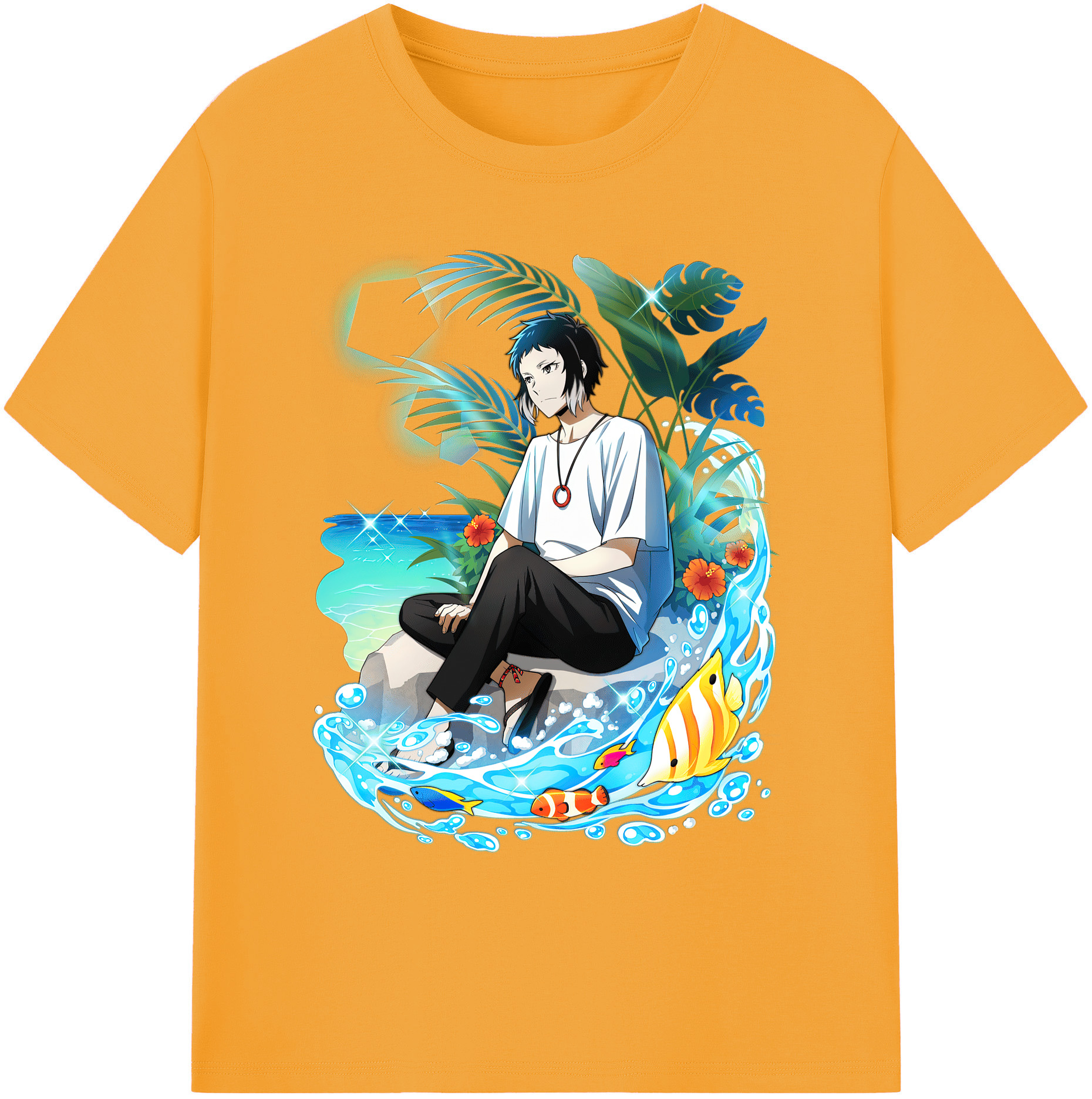 （画像用） 文豪ストレイドッグス Bungo Stray Dogs 綿100％ メンズ半袖Tシャツ｜肌触りやわらか＆通気性