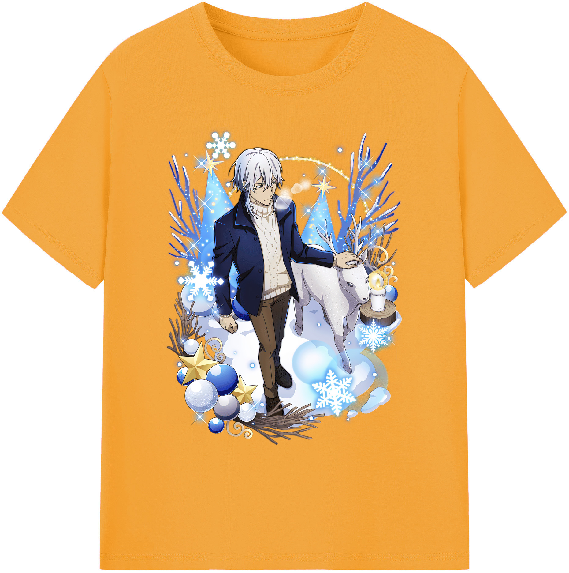 （画像用） 文豪ストレイドッグス Bungo Stray Dogs 綿100％ メンズ半袖Tシャツ｜肌触りやわらか＆通気性