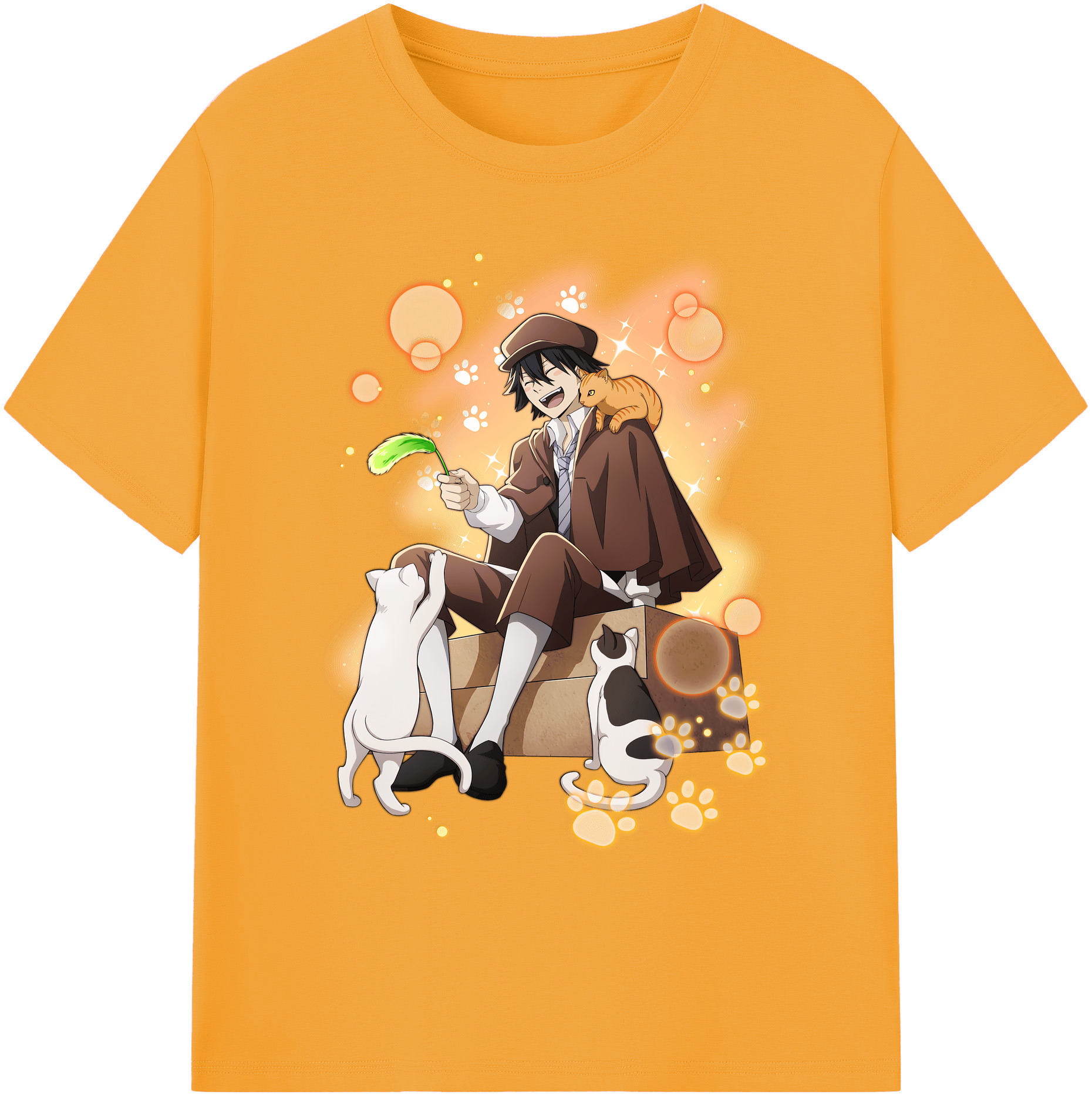 （画像用） 文豪ストレイドッグス Bungo Stray Dogs 綿100％ メンズ半袖Tシャツ｜肌触りやわらか＆通気性