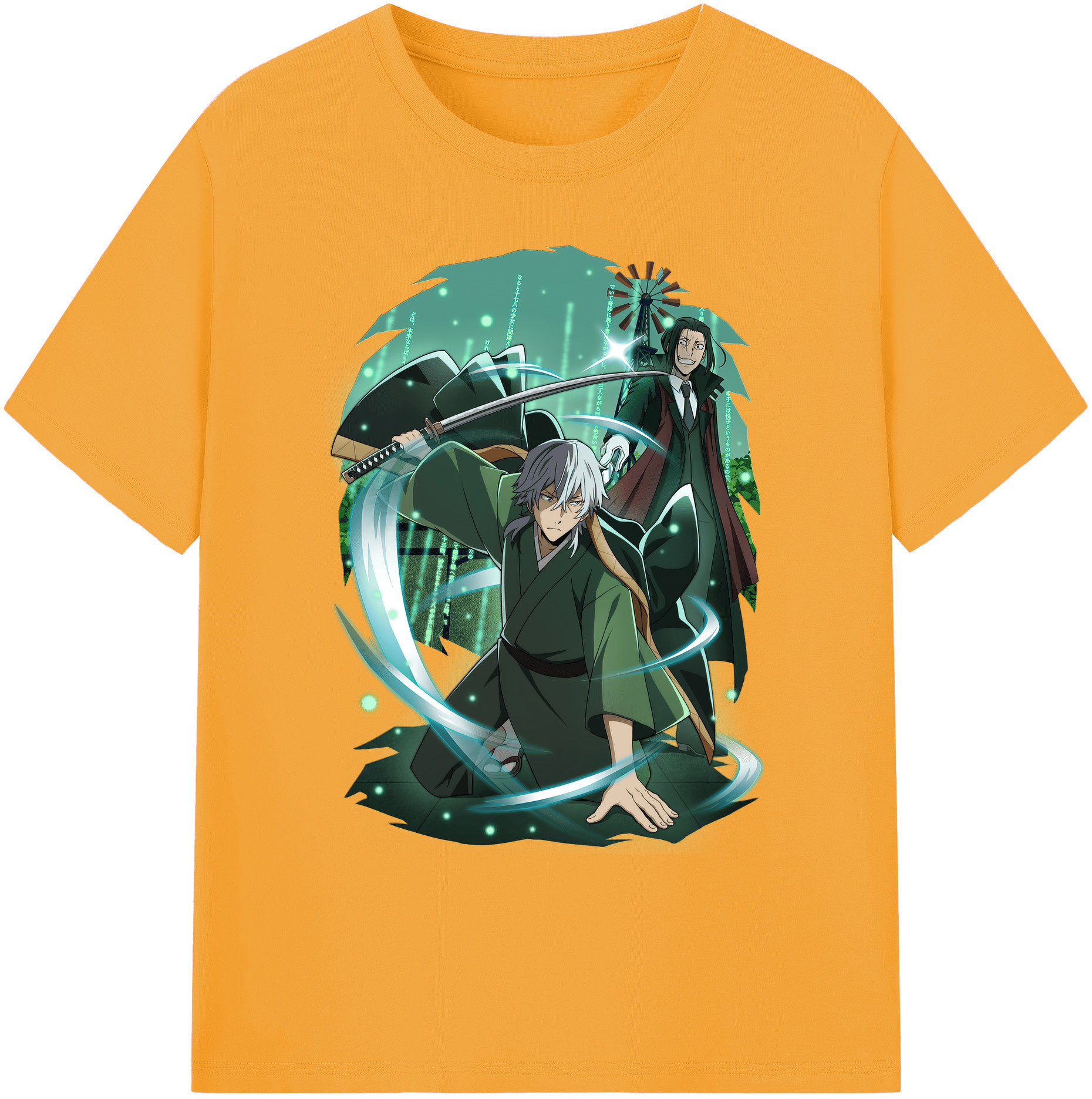 （画像用） 文豪ストレイドッグス Bungo Stray Dogs 綿100％ メンズ半袖Tシャツ｜肌触りやわらか＆通気性