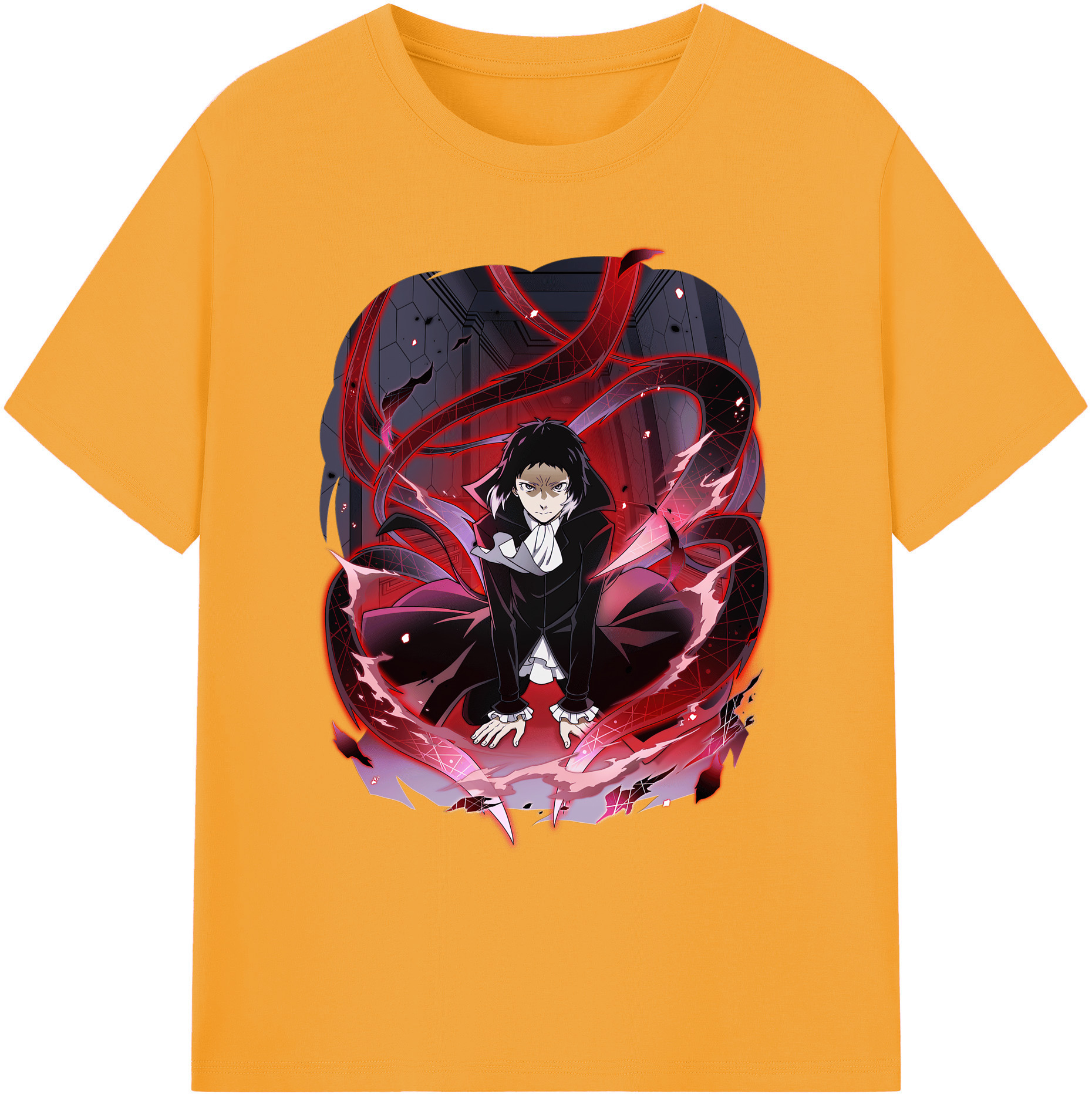 （画像用） 文豪ストレイドッグス Bungo Stray Dogs 綿100％ メンズ半袖Tシャツ｜肌触りやわらか＆通気性