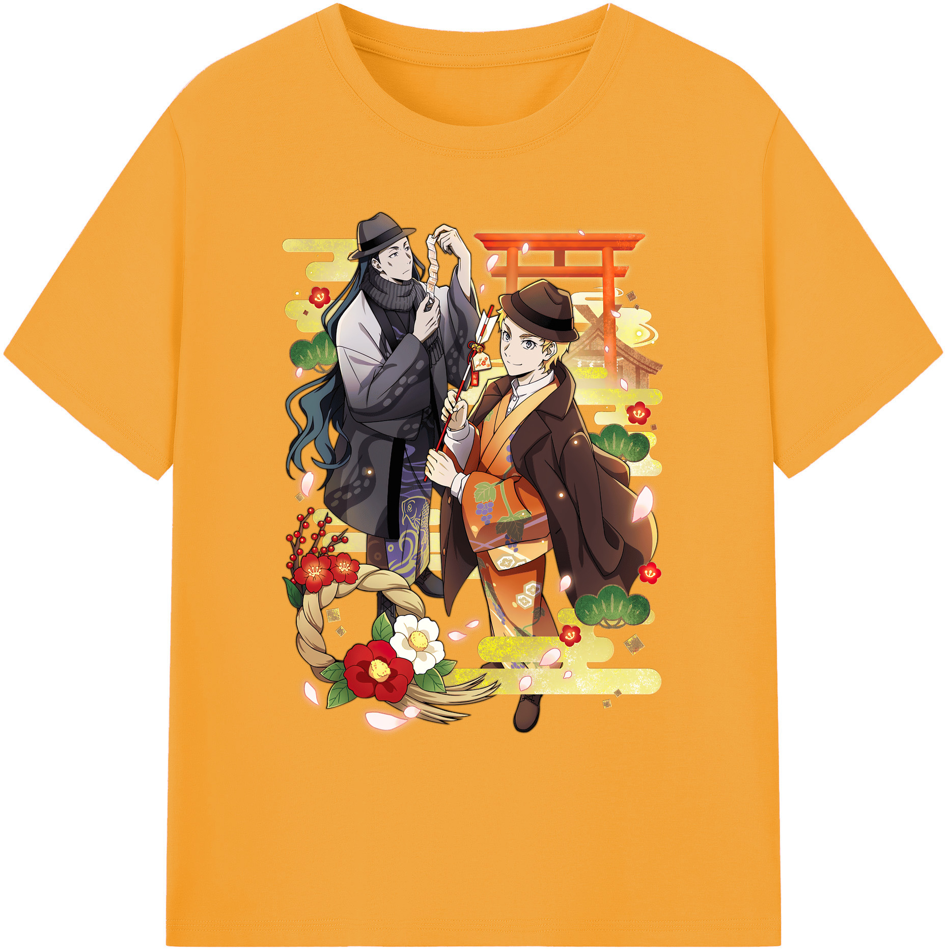 （画像用） 文豪ストレイドッグス Bungo Stray Dogs 綿100％ メンズ半袖Tシャツ｜肌触りやわらか＆通気性