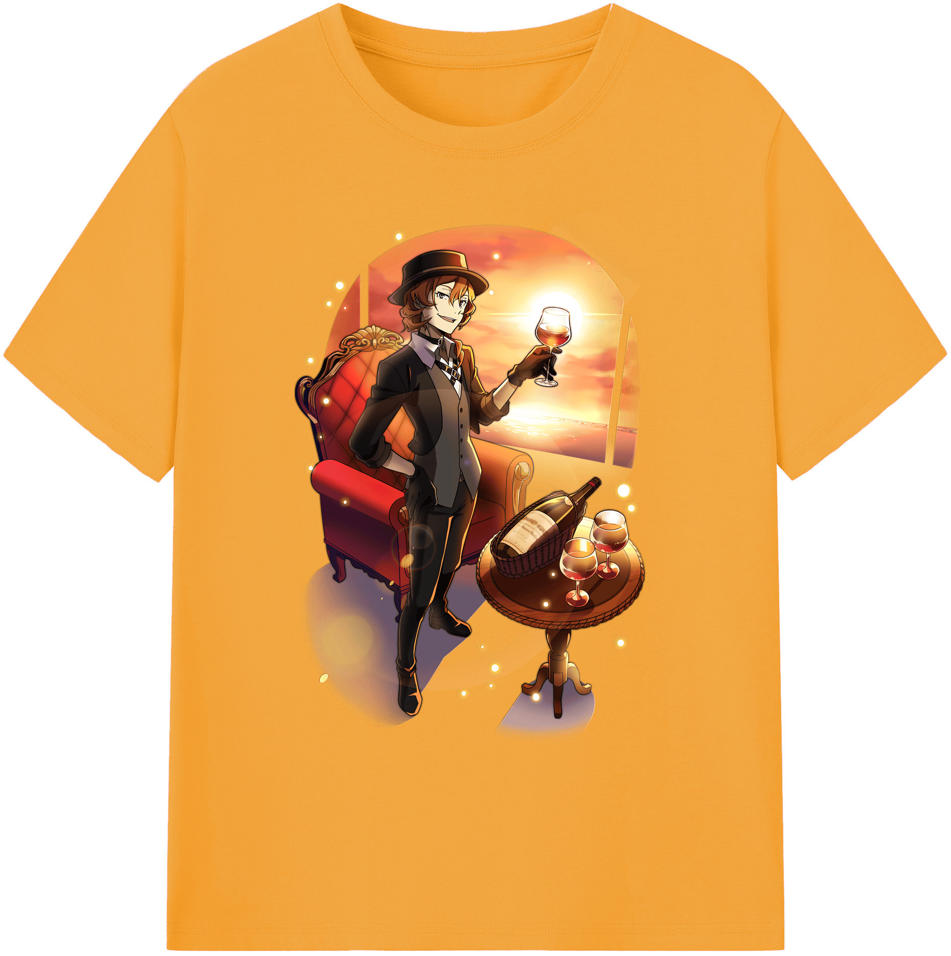 （画像用） 文豪ストレイドッグス Bungo Stray Dogs 綿100％ メンズ半袖Tシャツ｜肌触りやわらか＆通気性