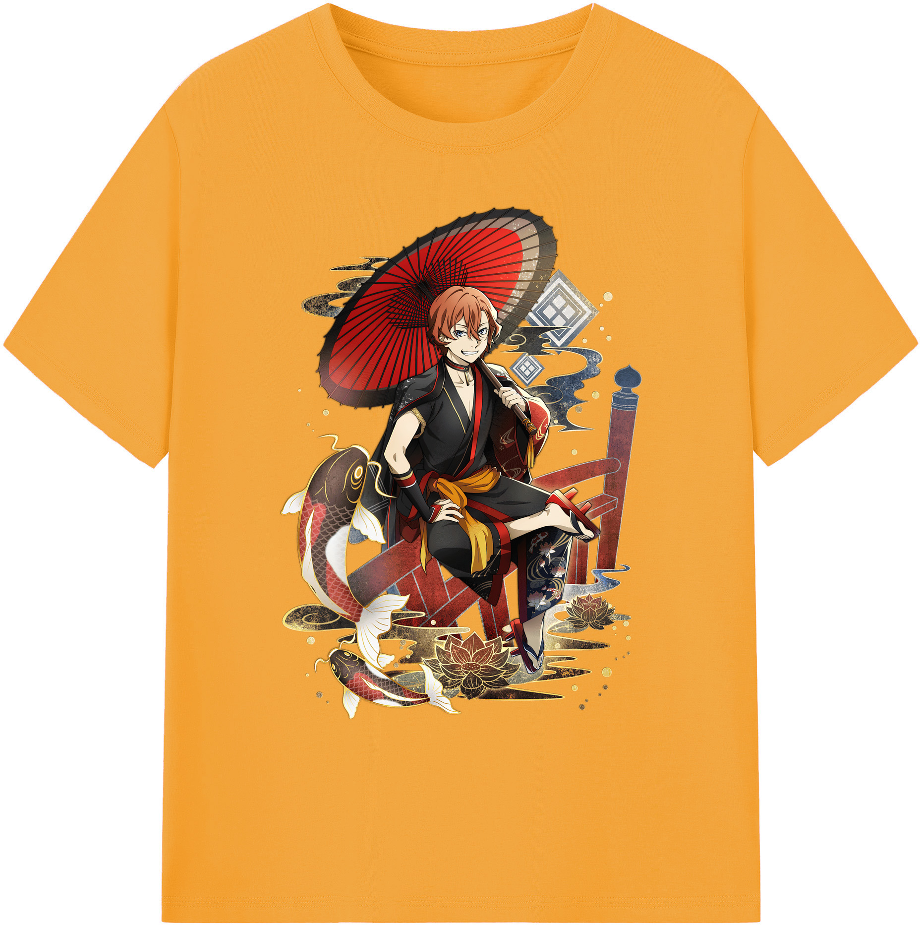 （画像用） 文豪ストレイドッグス Bungo Stray Dogs 綿100％ メンズ半袖Tシャツ｜肌触りやわらか＆通気性