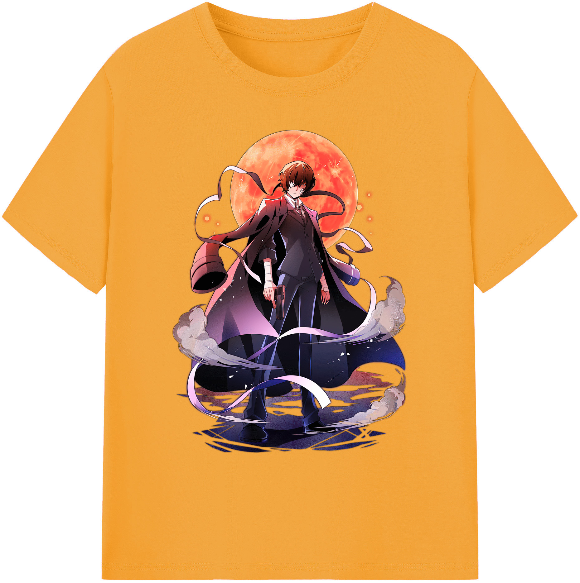 （画像用） 文豪ストレイドッグス Bungo Stray Dogs 綿100％ メンズ半袖Tシャツ｜肌触りやわらか＆通気性