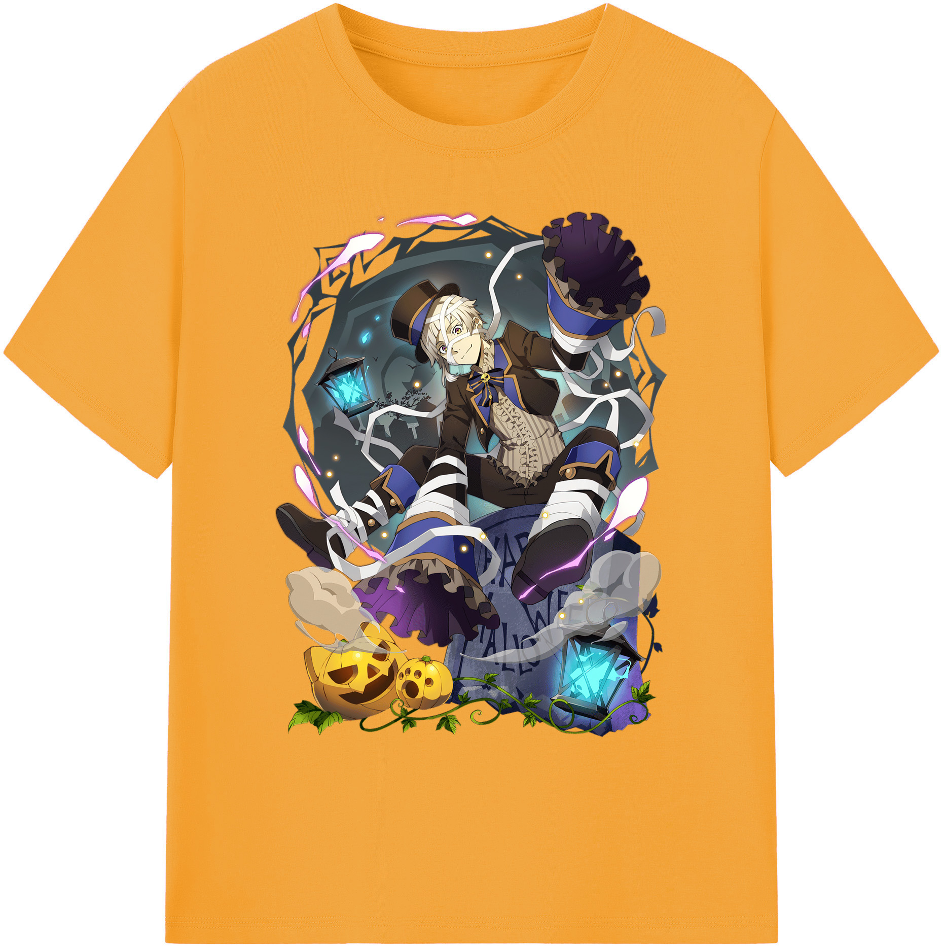 （画像用） 文豪ストレイドッグス Bungo Stray Dogs 綿100％ メンズ半袖Tシャツ｜肌触りやわらか＆通気性
