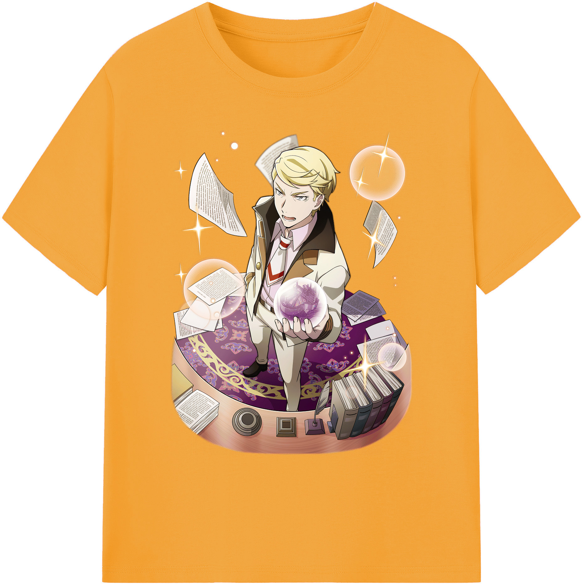 （画像用） 文豪ストレイドッグス Bungo Stray Dogs 綿100％ メンズ半袖Tシャツ｜肌触りやわらか＆通気性