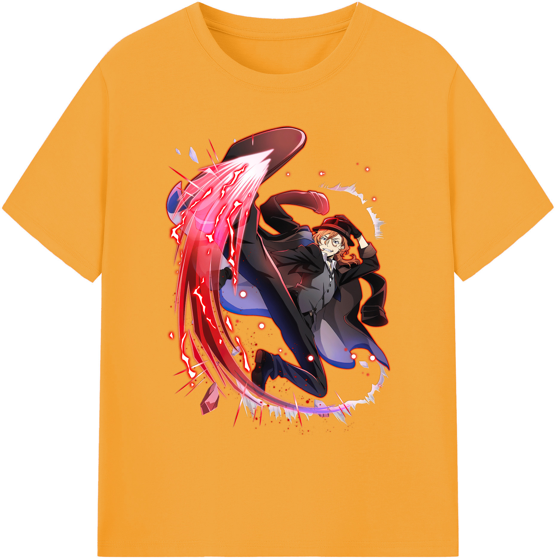 （画像用） 文豪ストレイドッグス Bungo Stray Dogs 綿100％ メンズ半袖Tシャツ｜肌触りやわらか＆通気性