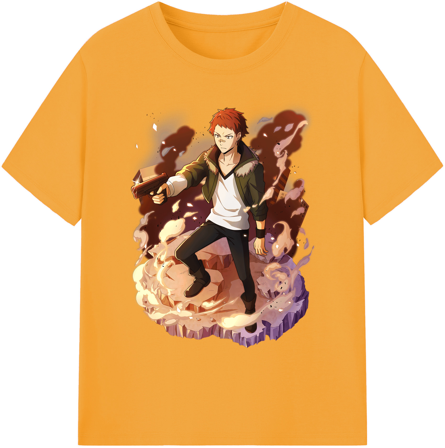 （画像用） 文豪ストレイドッグス Bungo Stray Dogs 綿100％ メンズ半袖Tシャツ｜肌触りやわらか＆通気性