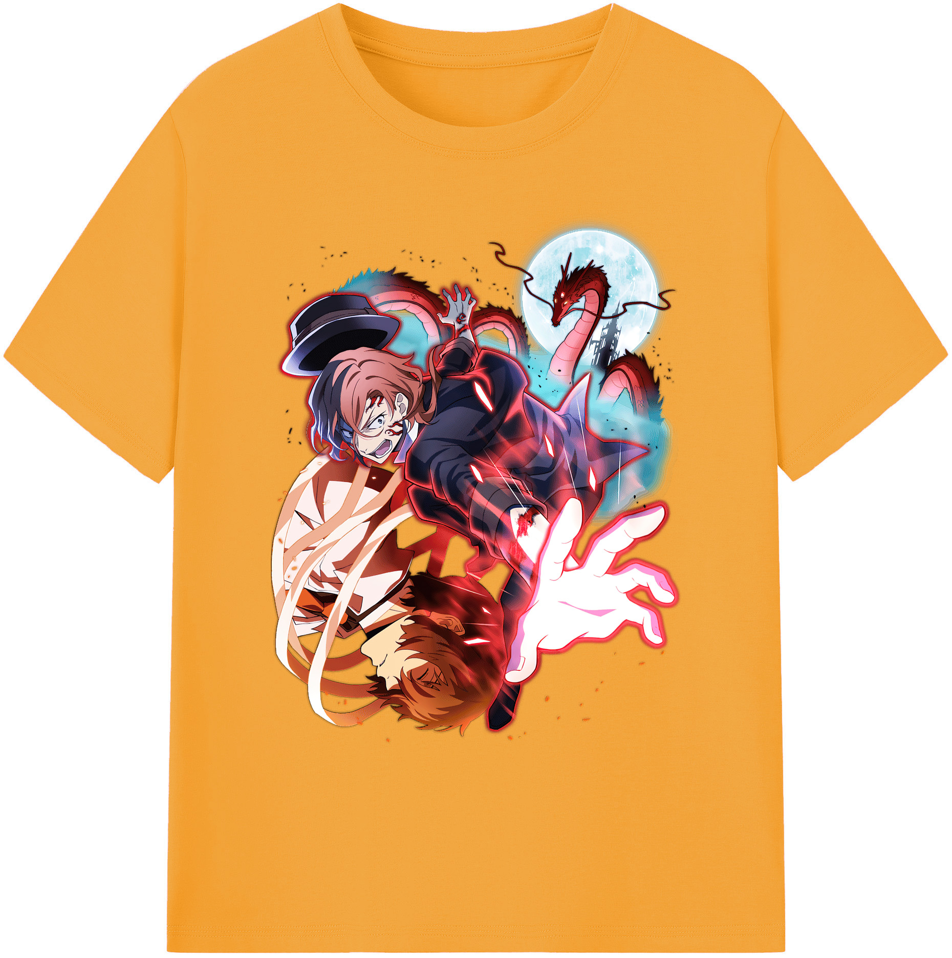 文豪ストレイドッグス Bungo Stray Dogs 綿100％ メンズ半袖Tシャツ｜肌触りやわらか＆通気性