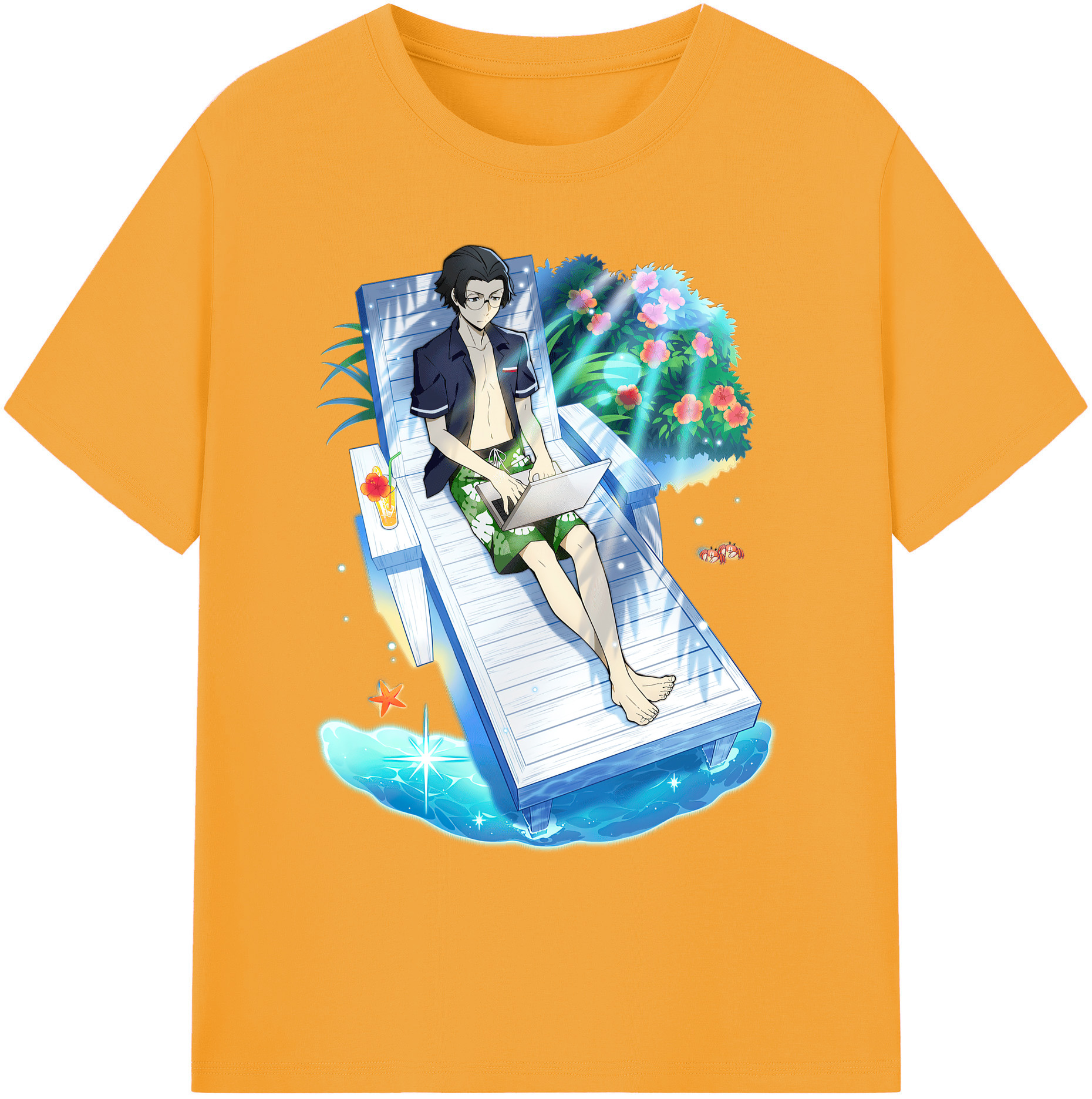 （画像用） 文豪ストレイドッグス Bungo Stray Dogs 綿100％ メンズ半袖Tシャツ｜肌触りやわらか＆通気性