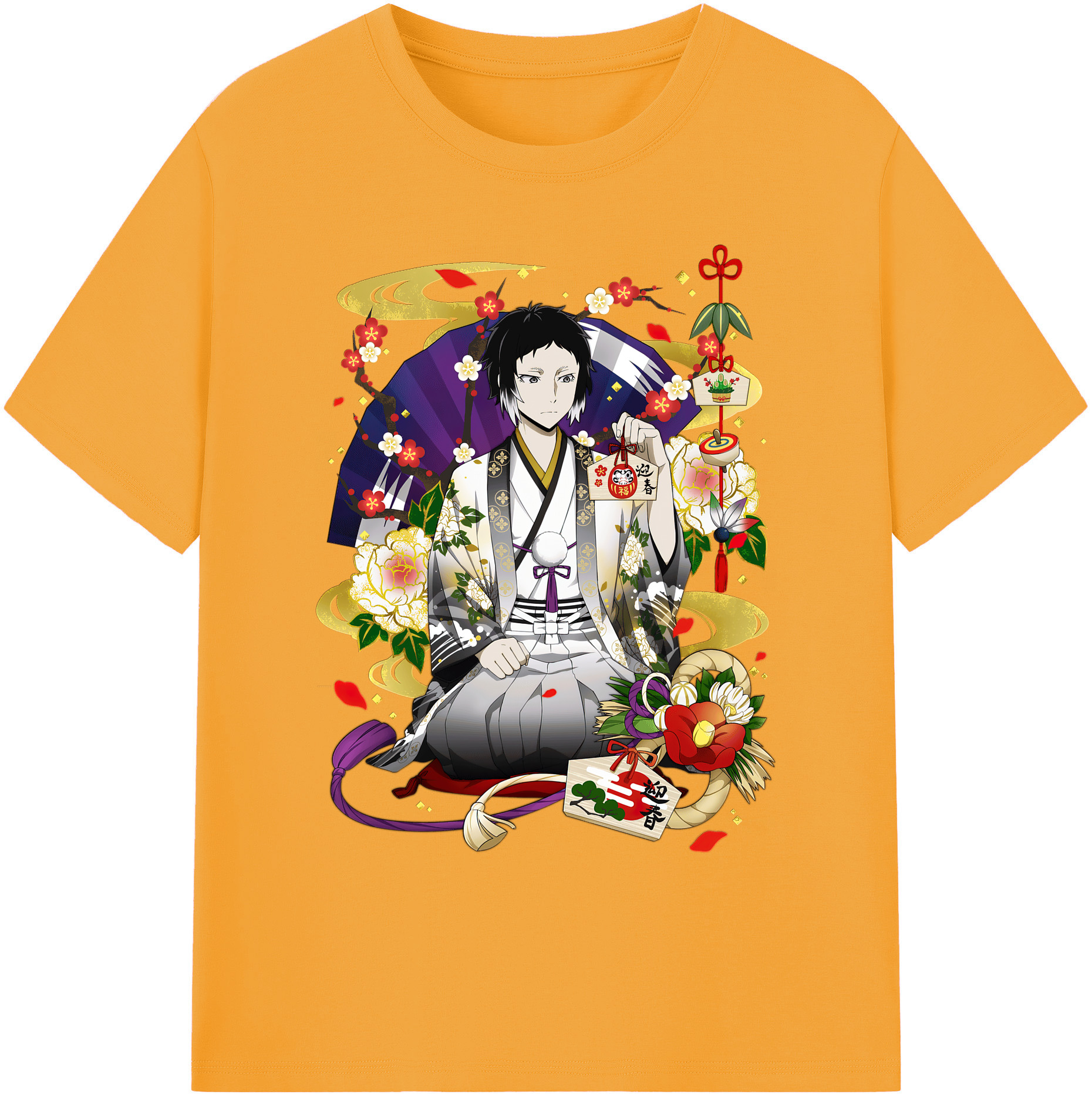 （画像用） 文豪ストレイドッグス Bungo Stray Dogs 綿100％ メンズ半袖Tシャツ｜肌触りやわらか＆通気性