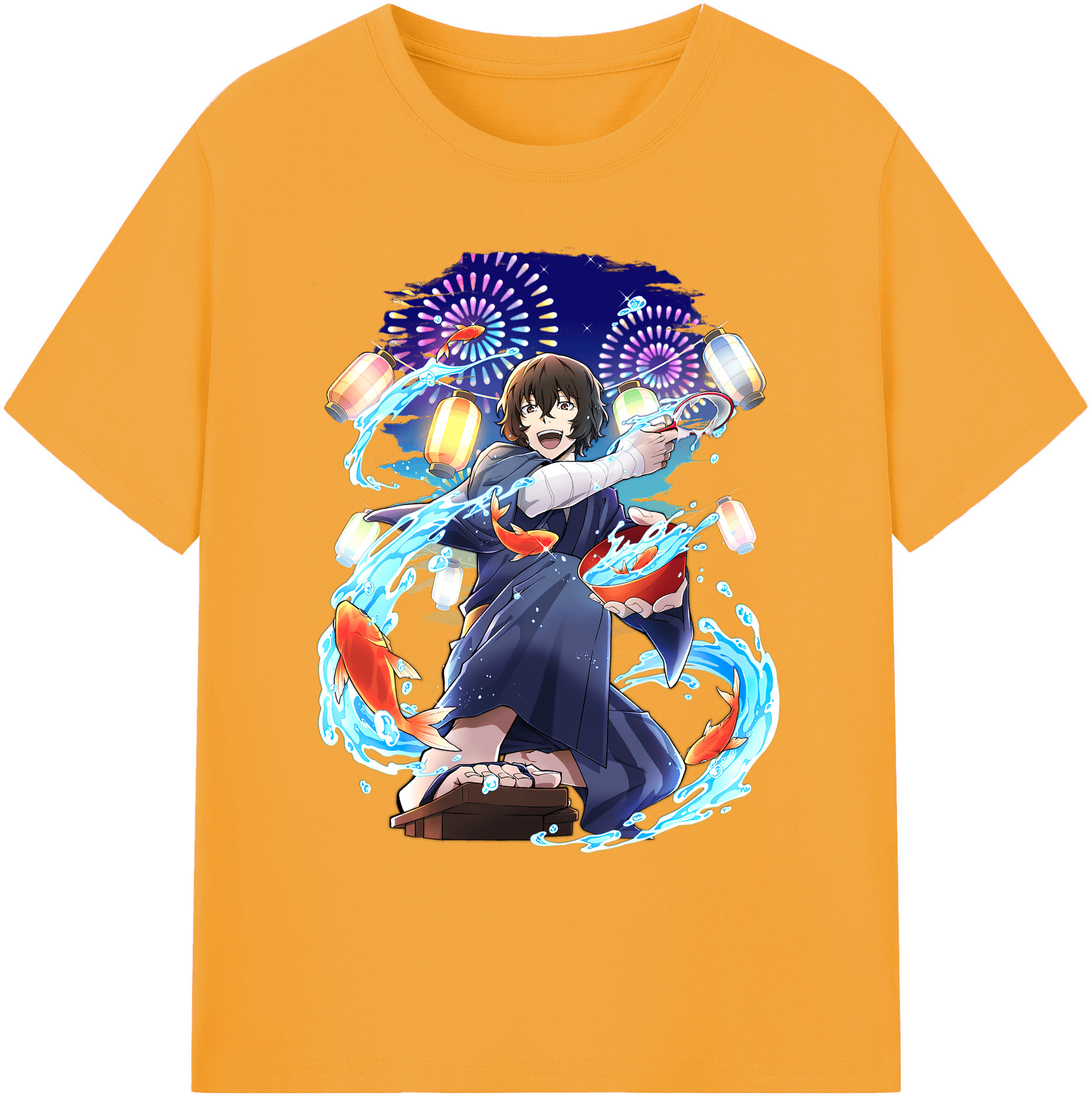 （画像用） 文豪ストレイドッグス Bungo Stray Dogs 綿100％ メンズ半袖Tシャツ｜肌触りやわらか＆通気性