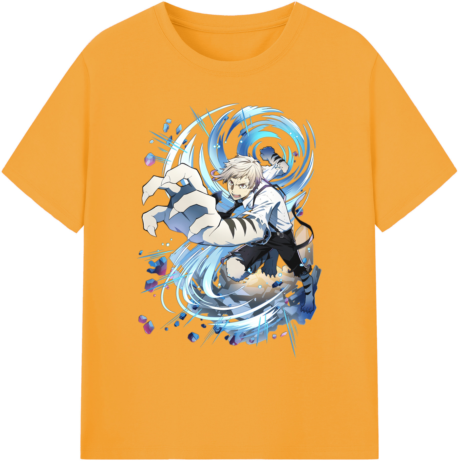 （画像用） 文豪ストレイドッグス Bungo Stray Dogs 綿100％ メンズ半袖Tシャツ｜肌触りやわらか＆通気性