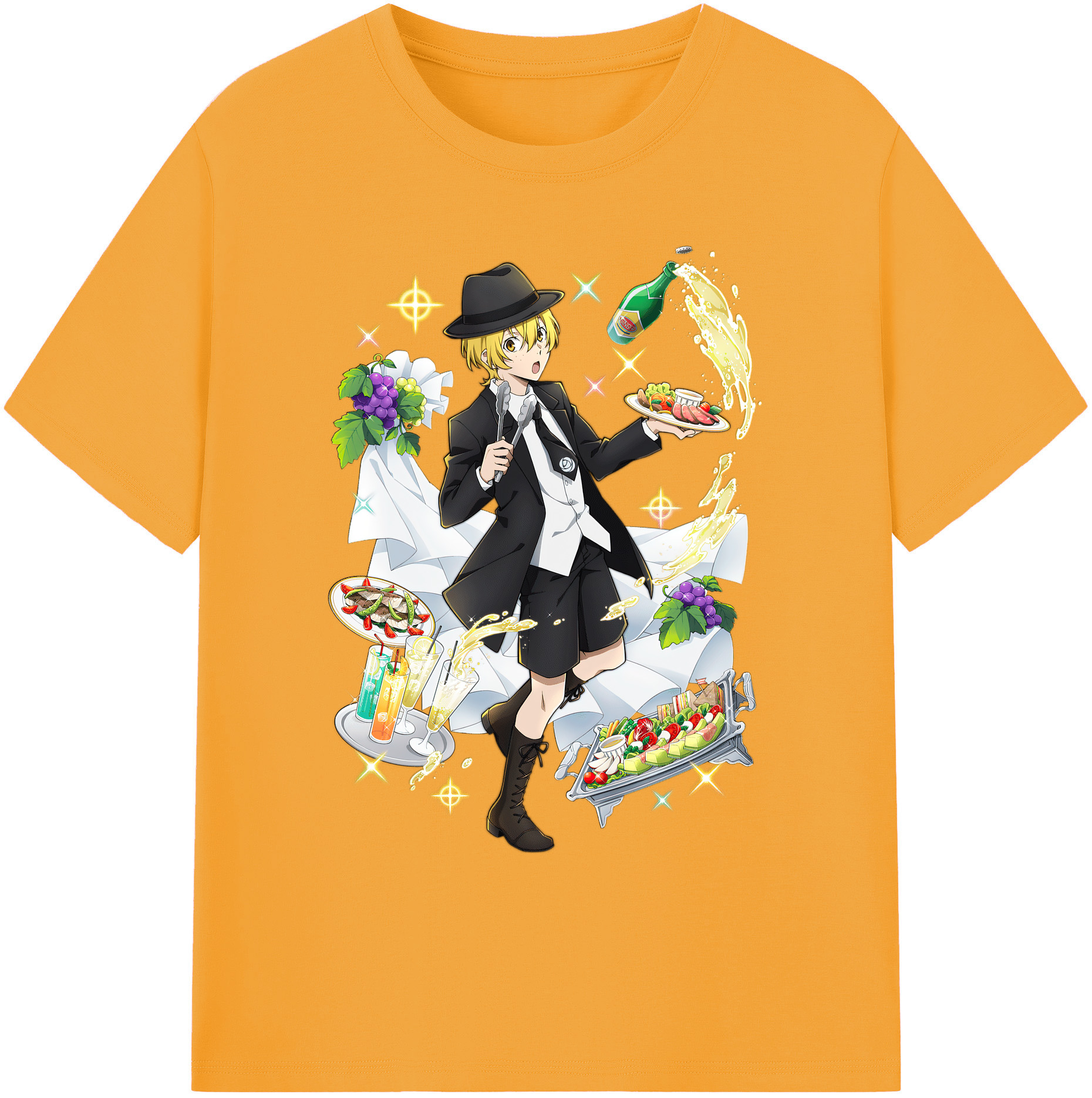 （画像用） 文豪ストレイドッグス Bungo Stray Dogs 綿100％ メンズ半袖Tシャツ｜肌触りやわらか＆通気性