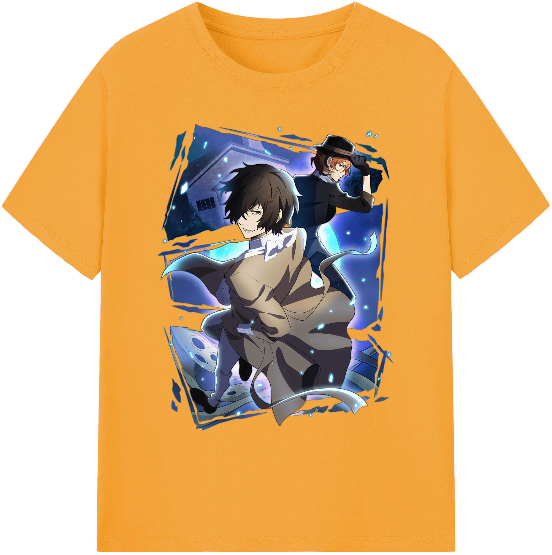 （画像用） 文豪ストレイドッグス Bungo Stray Dogs 綿100％ メンズ半袖Tシャツ｜肌触りやわらか＆通気性