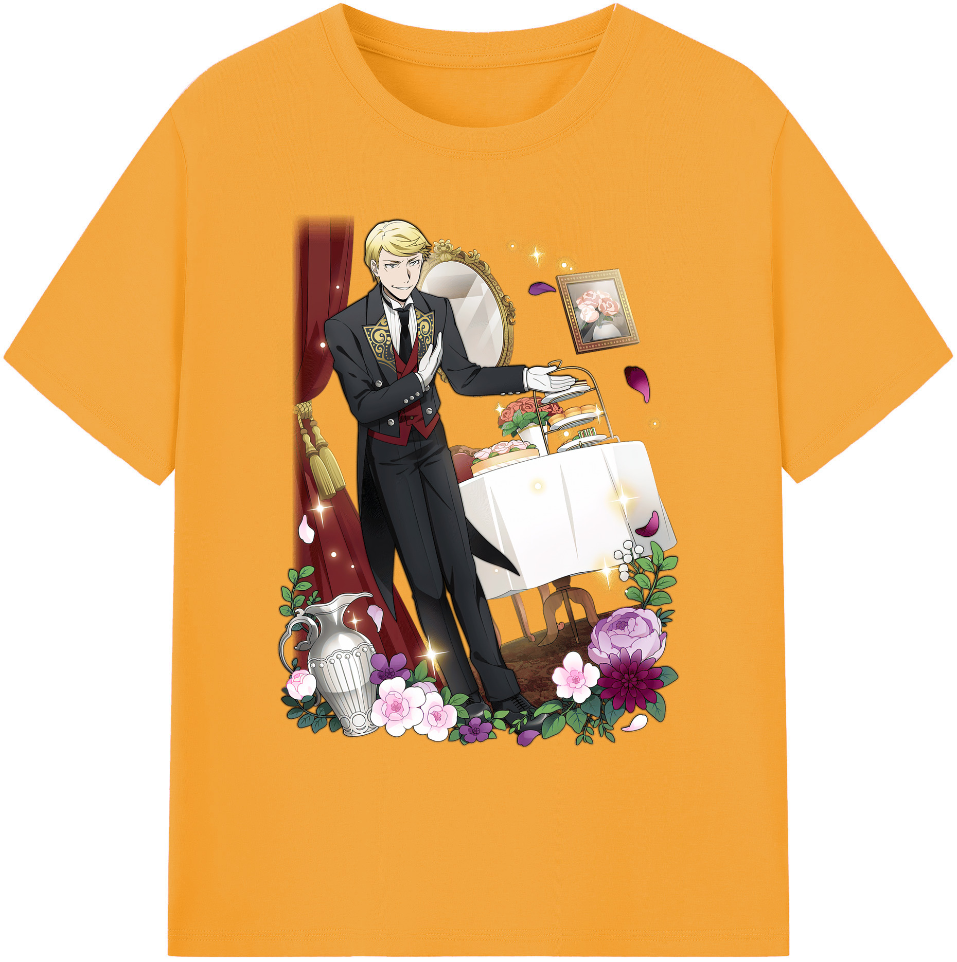 （画像用） 文豪ストレイドッグス Bungo Stray Dogs 綿100％ メンズ半袖Tシャツ｜肌触りやわらか＆通気性