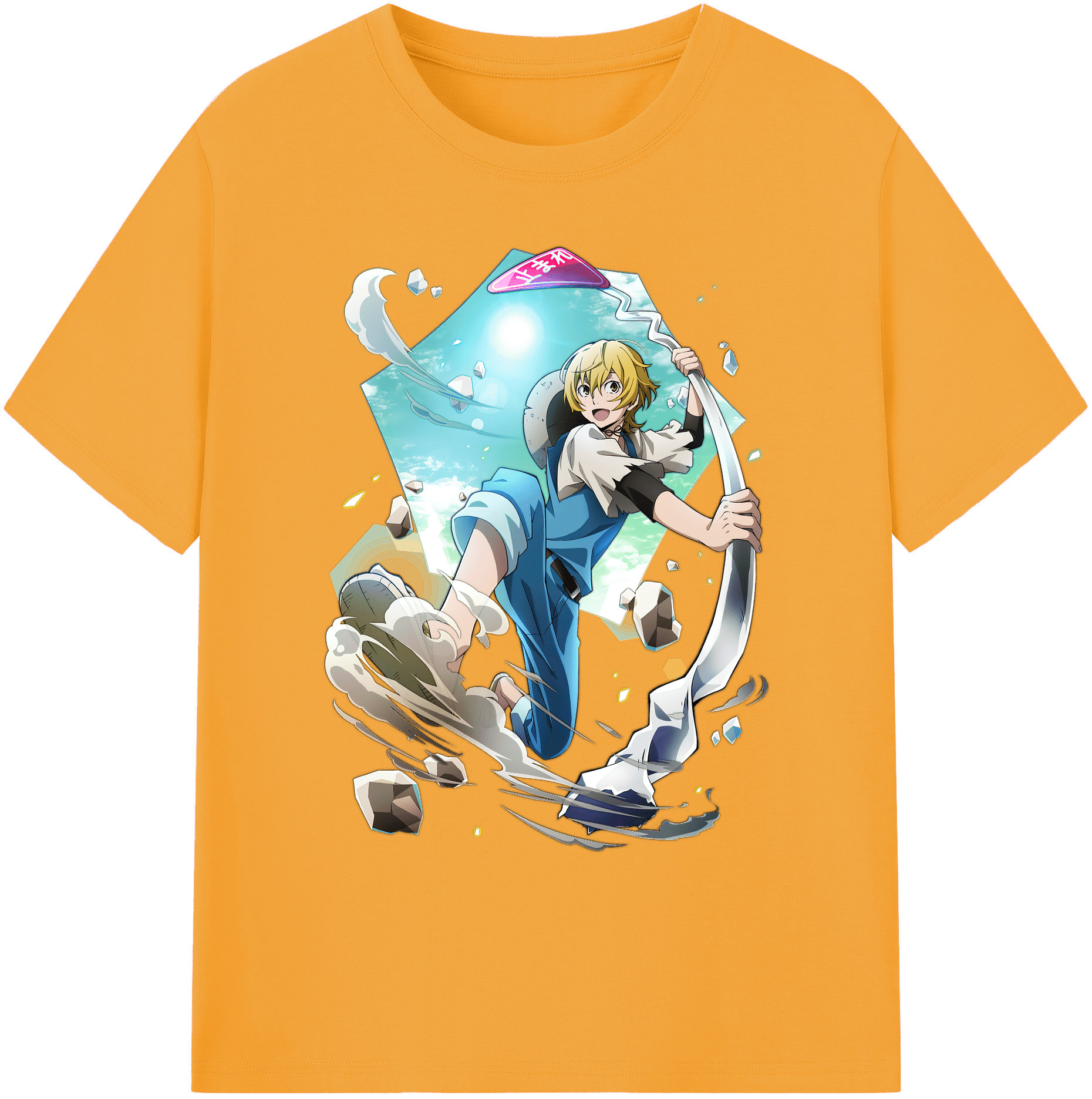 （画像用） 文豪ストレイドッグス Bungo Stray Dogs 綿100％ メンズ半袖Tシャツ｜肌触りやわらか＆通気性