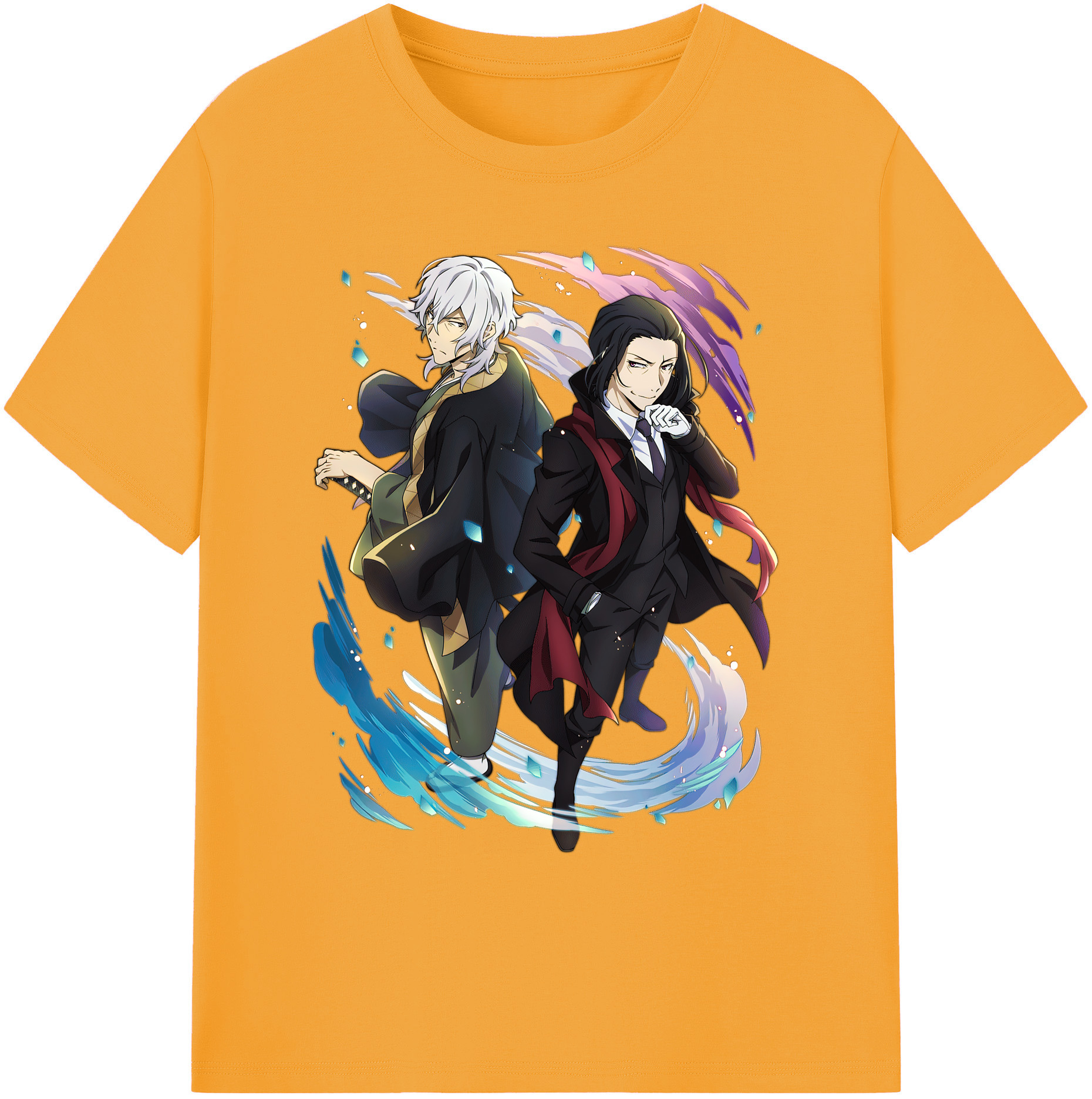 （画像用） 文豪ストレイドッグス Bungo Stray Dogs 綿100％ メンズ半袖Tシャツ｜肌触りやわらか＆通気性