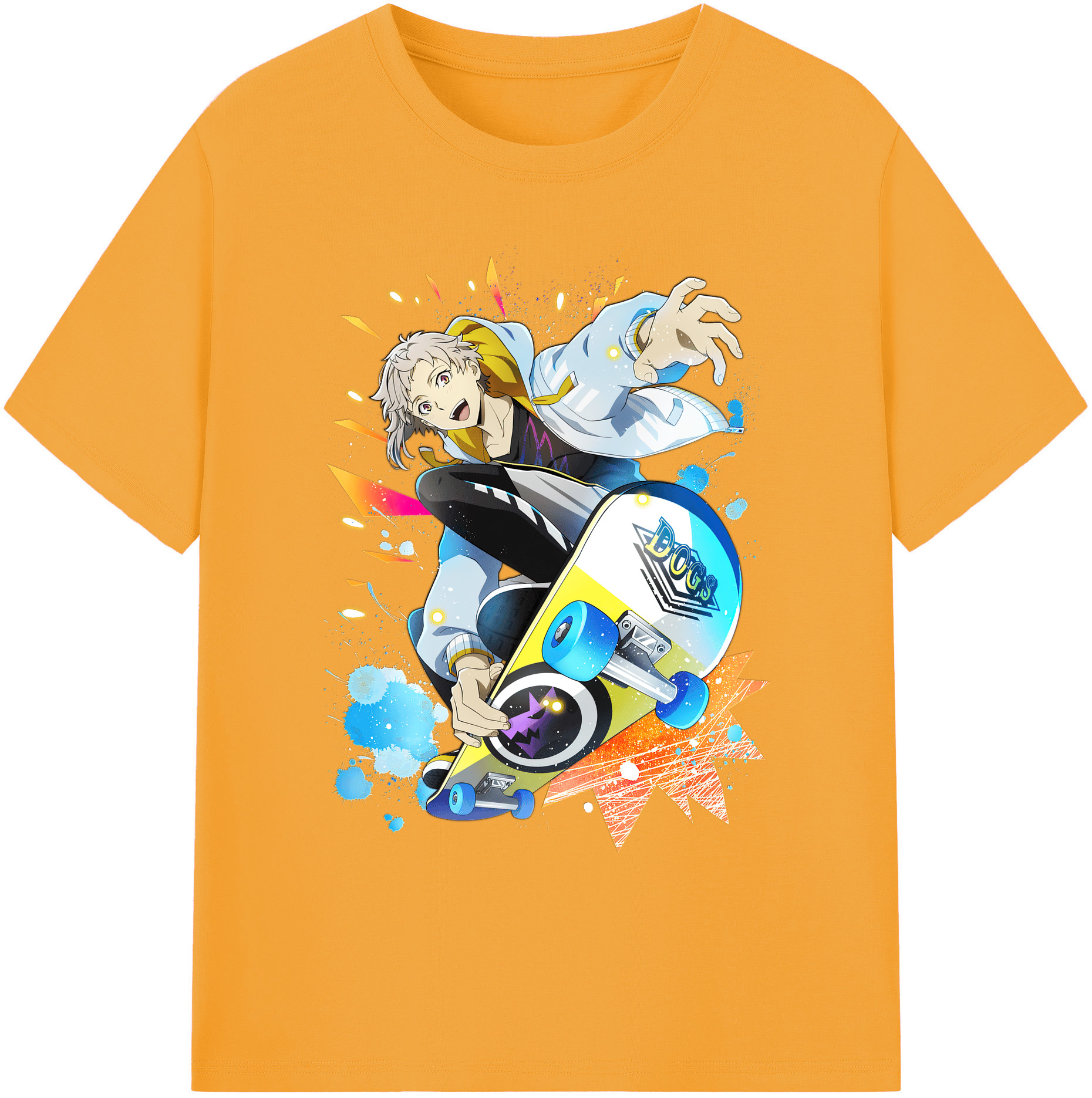 （画像用） 文豪ストレイドッグス Bungo Stray Dogs 綿100％ メンズ半袖Tシャツ｜肌触りやわらか＆通気性