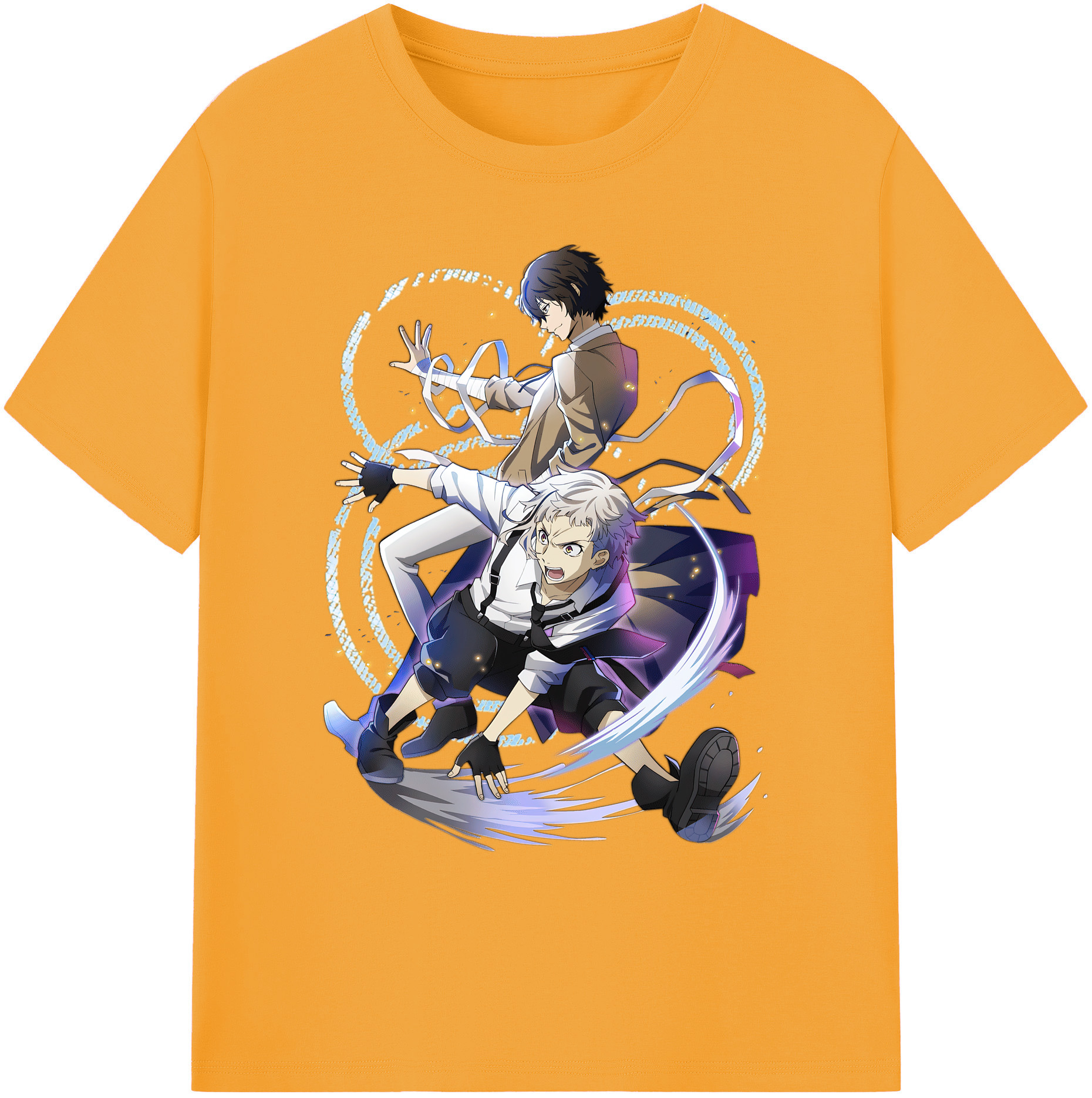 （画像用） 文豪ストレイドッグス Bungo Stray Dogs 綿100％ メンズ半袖Tシャツ｜肌触りやわらか＆通気性