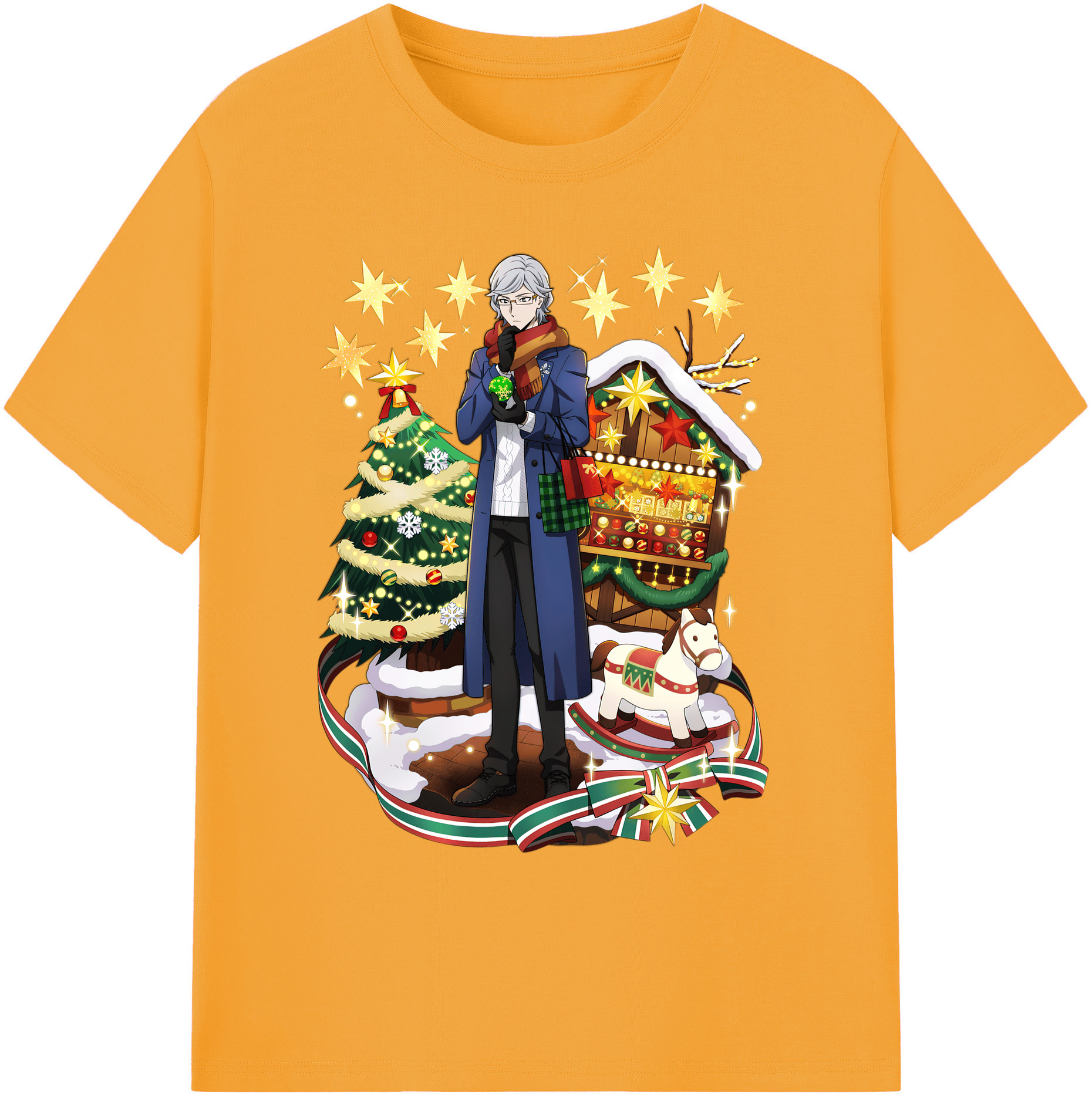 （画像用） 文豪ストレイドッグス Bungo Stray Dogs 綿100％ メンズ半袖Tシャツ｜肌触りやわらか＆通気性