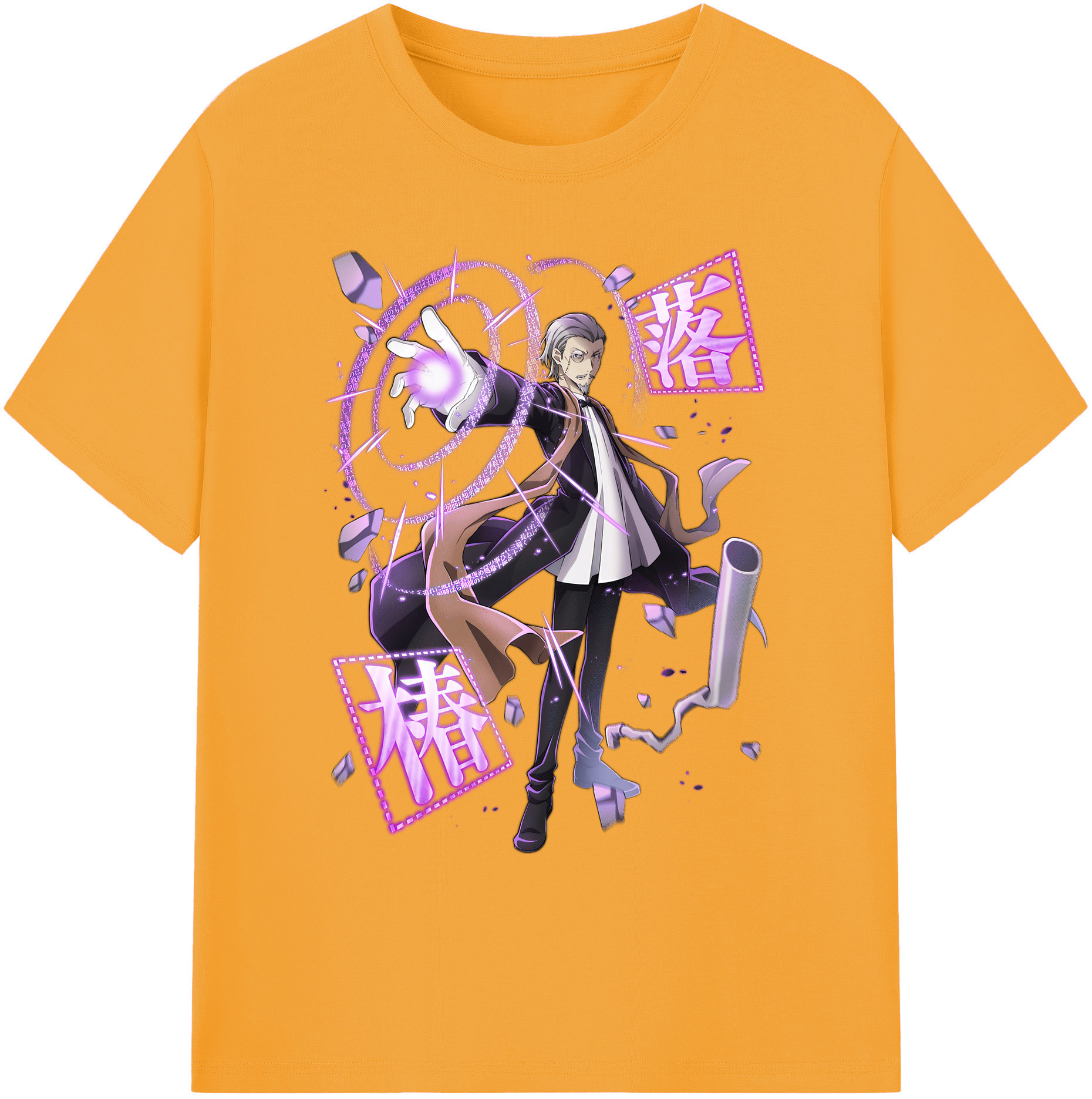 （画像用） 文豪ストレイドッグス Bungo Stray Dogs 綿100％ メンズ半袖Tシャツ｜肌触りやわらか＆通気性